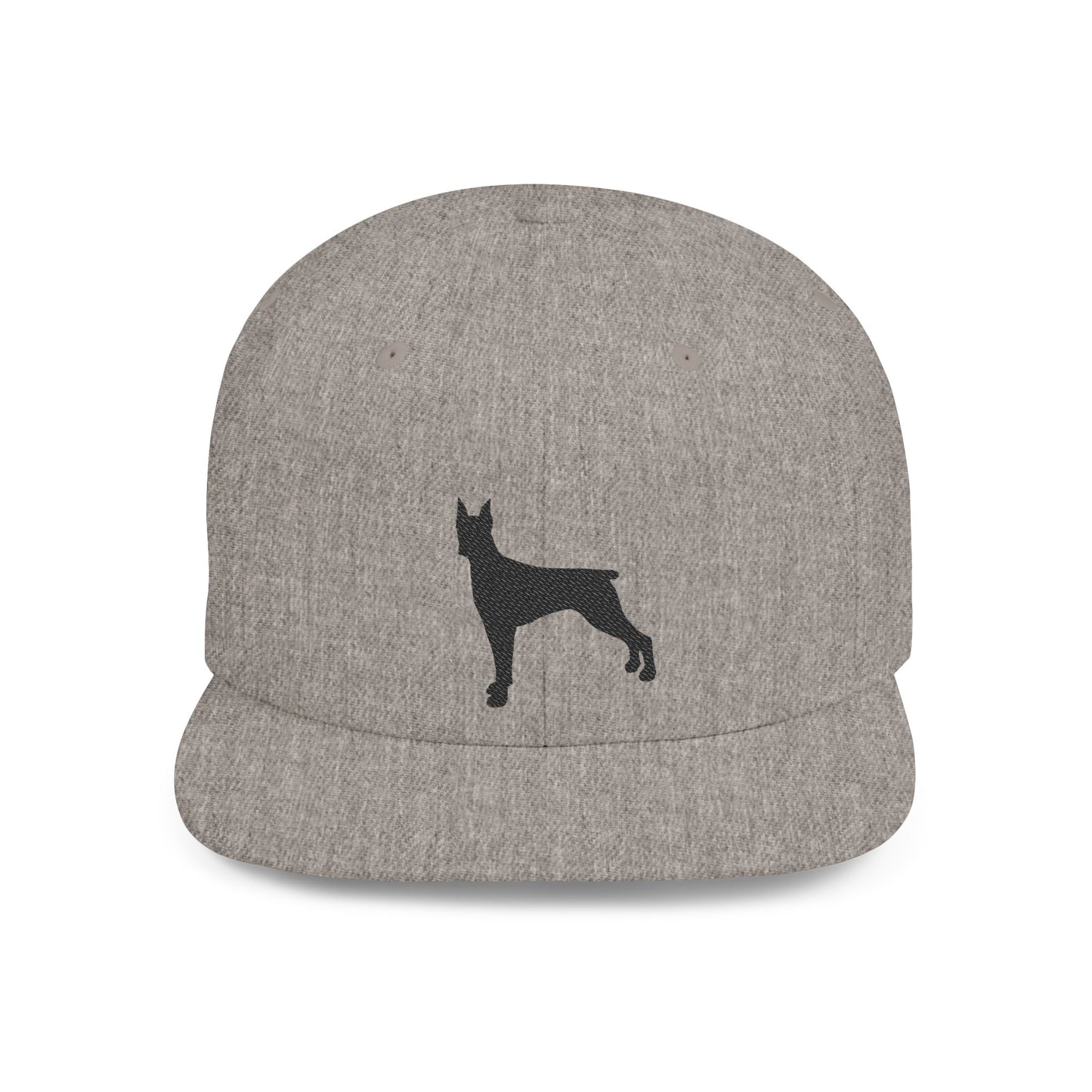 Custom Dog Silhouette Flat Bill Snapback Cap - Stylish Pet Lover Hat