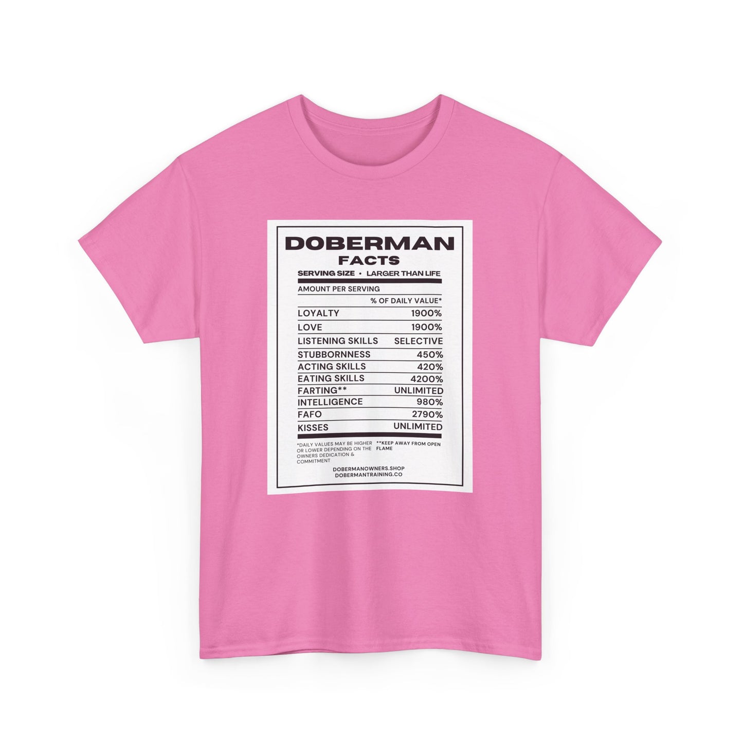 Doberman Facts 1 Unisex Heavy Cotton Tee