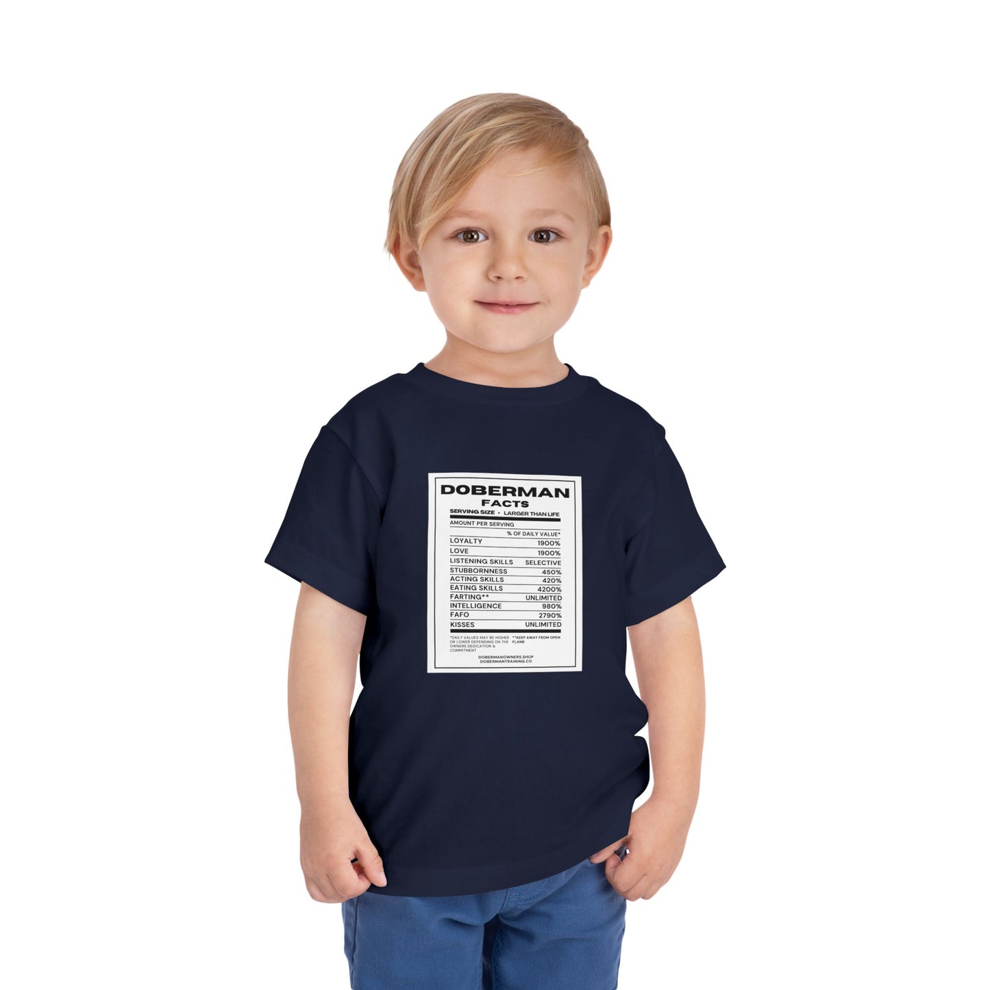 Doberman Facts 1 Toddler Short Sleeve Tee