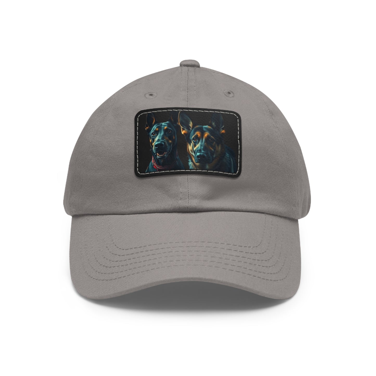 Dynamic Duo Dad Hat with Leather Patch (Rectangle)