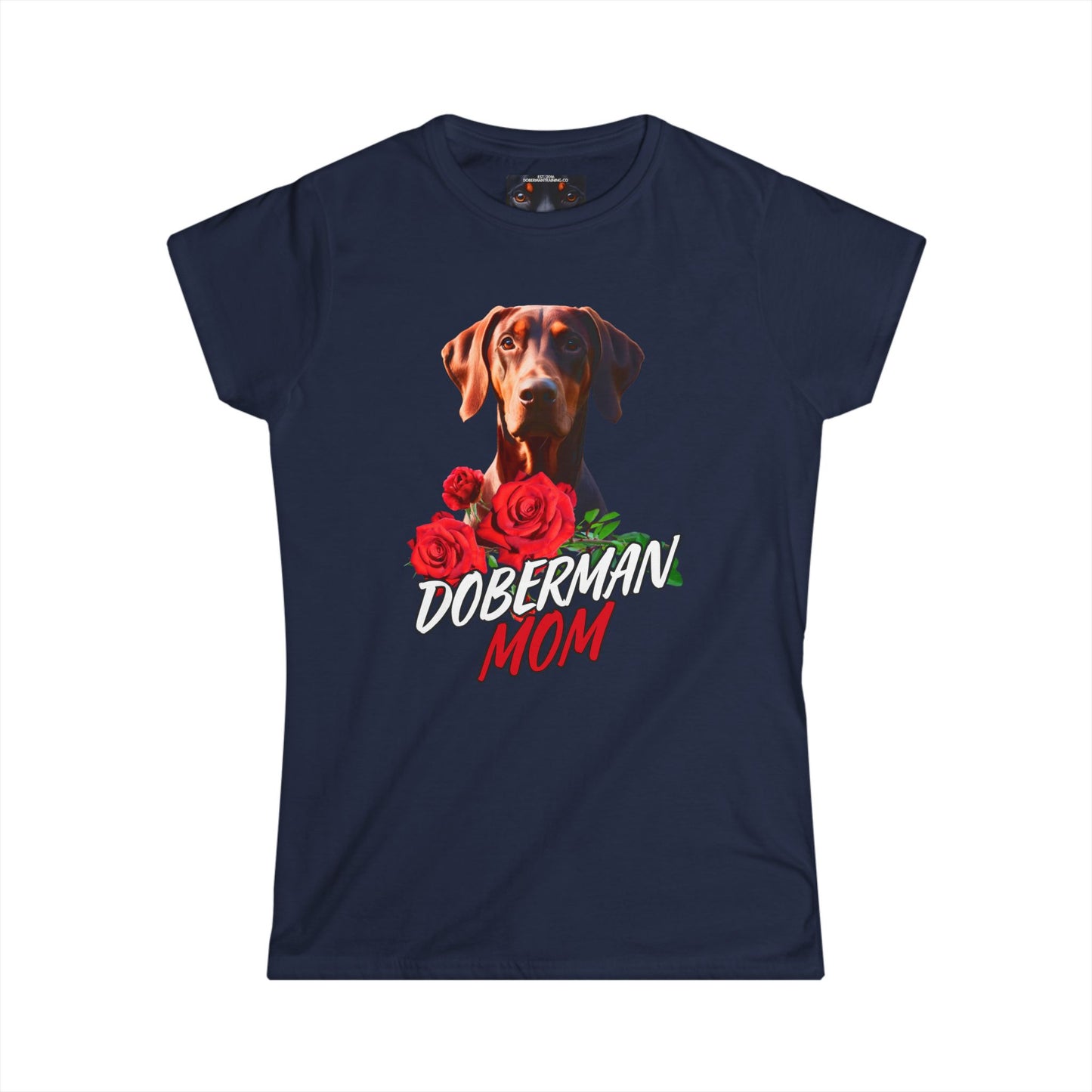 Doberman Mom 3 Women's Softstyle Tee