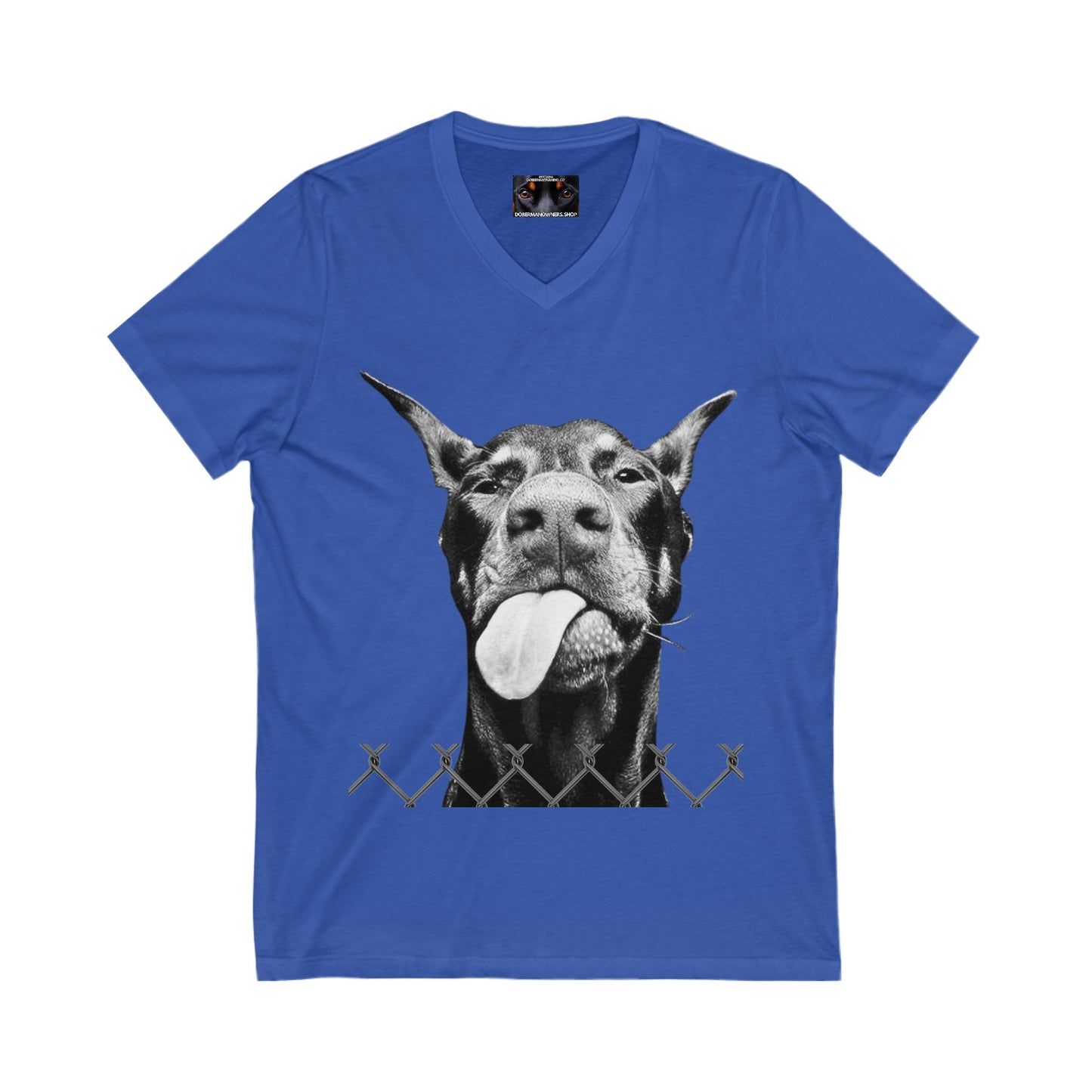 Hi 1 Unisex Jersey Short Sleeve V-Neck Tee