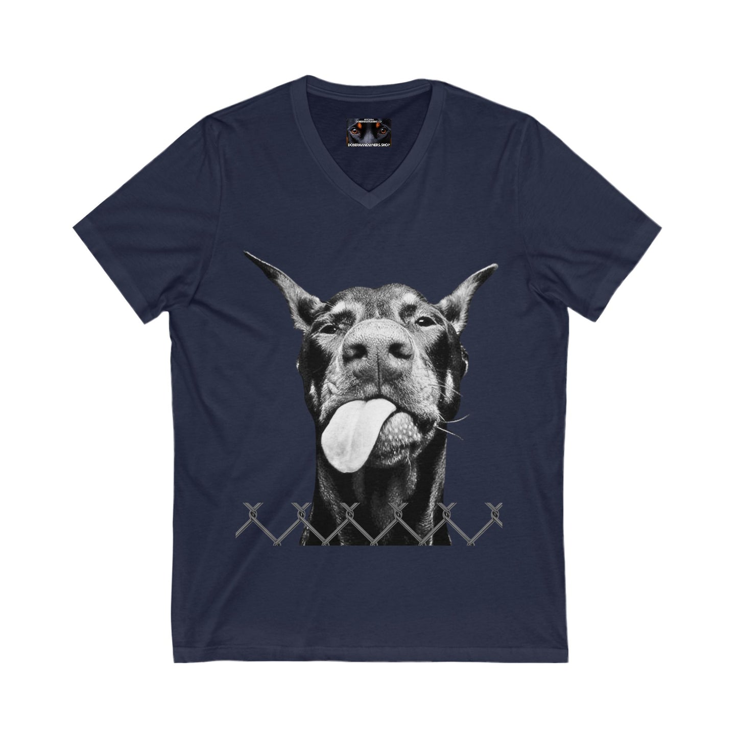 Hi 1 Unisex Jersey Short Sleeve V-Neck Tee