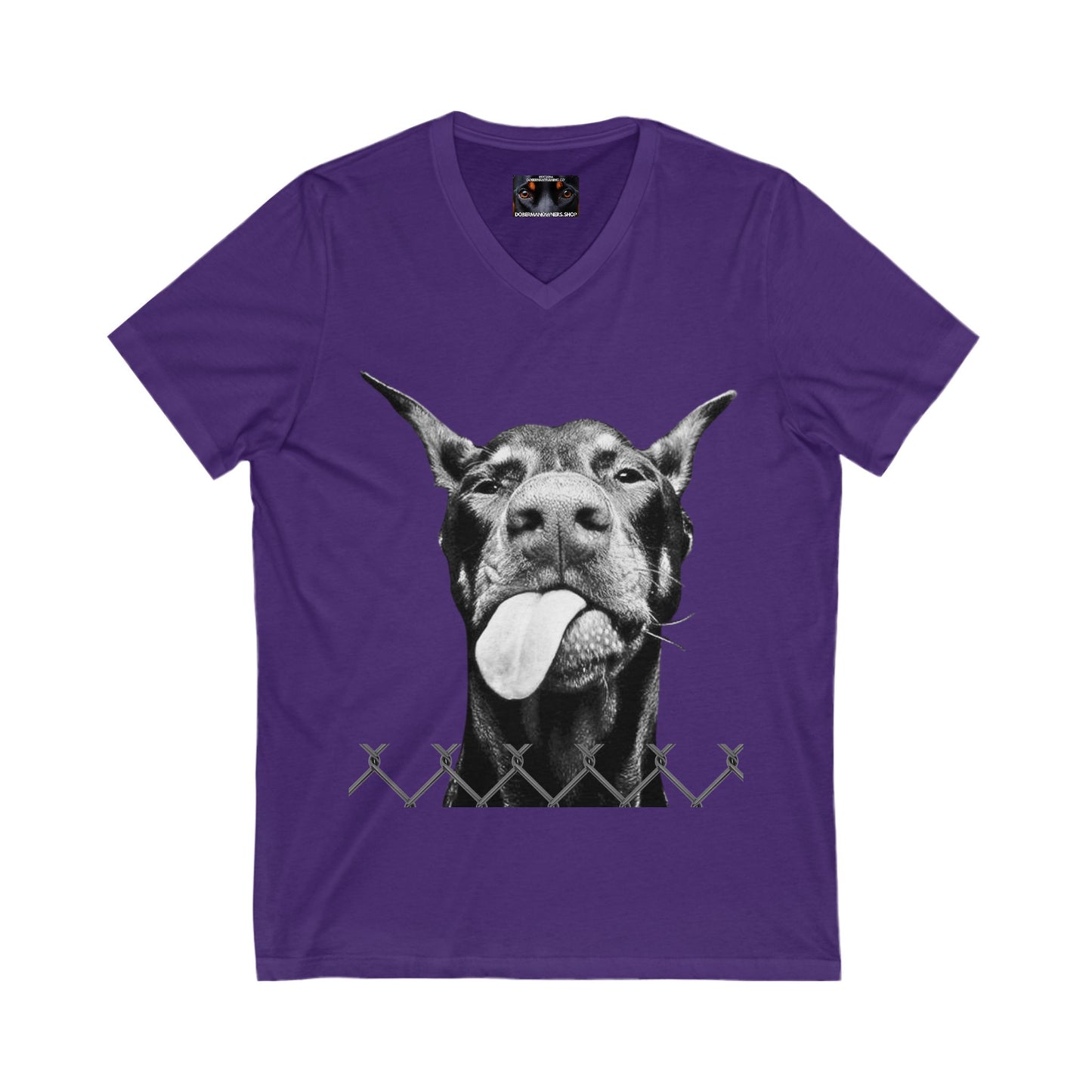 Hi 1 Unisex Jersey Short Sleeve V-Neck Tee