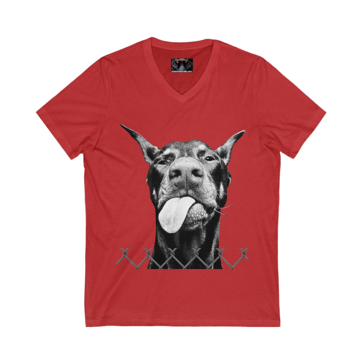 Hi 1 Unisex Jersey Short Sleeve V-Neck Tee