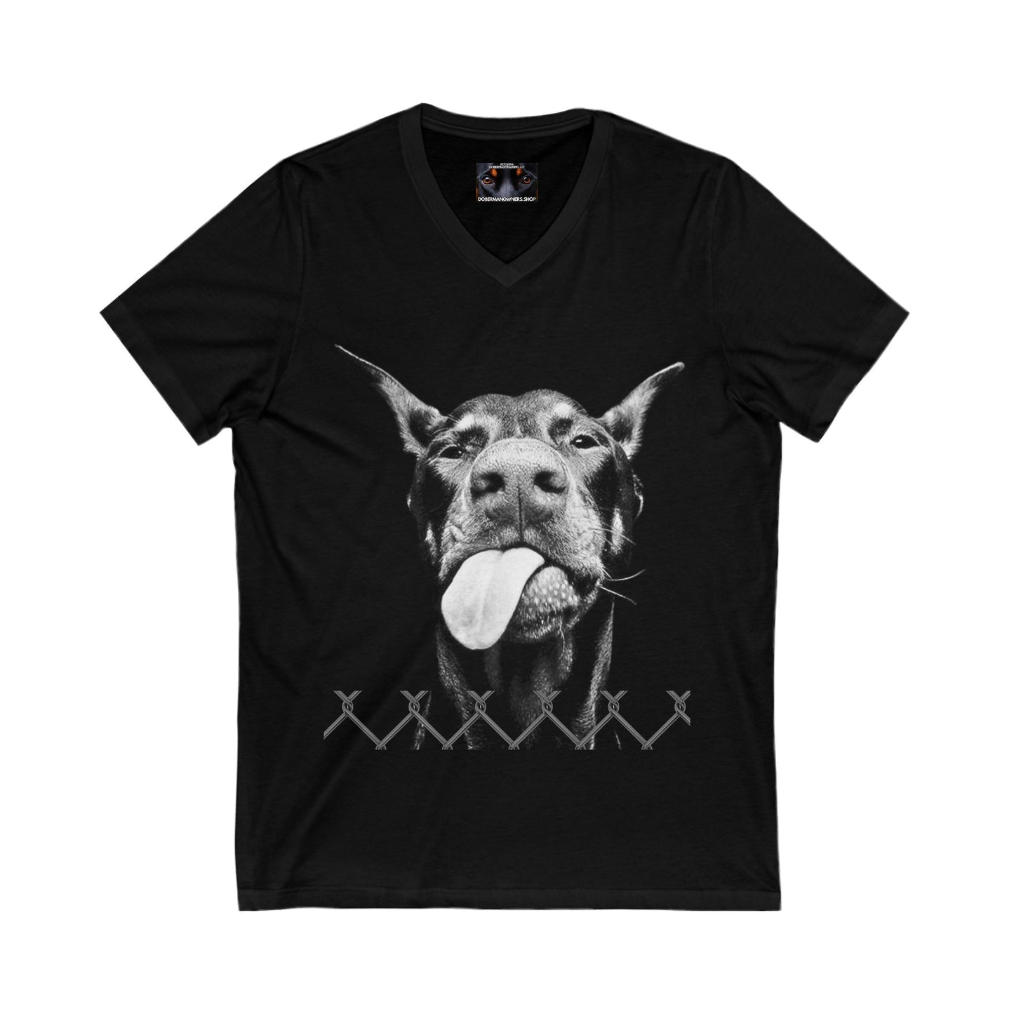 Hi 1 Unisex Jersey Short Sleeve V-Neck Tee