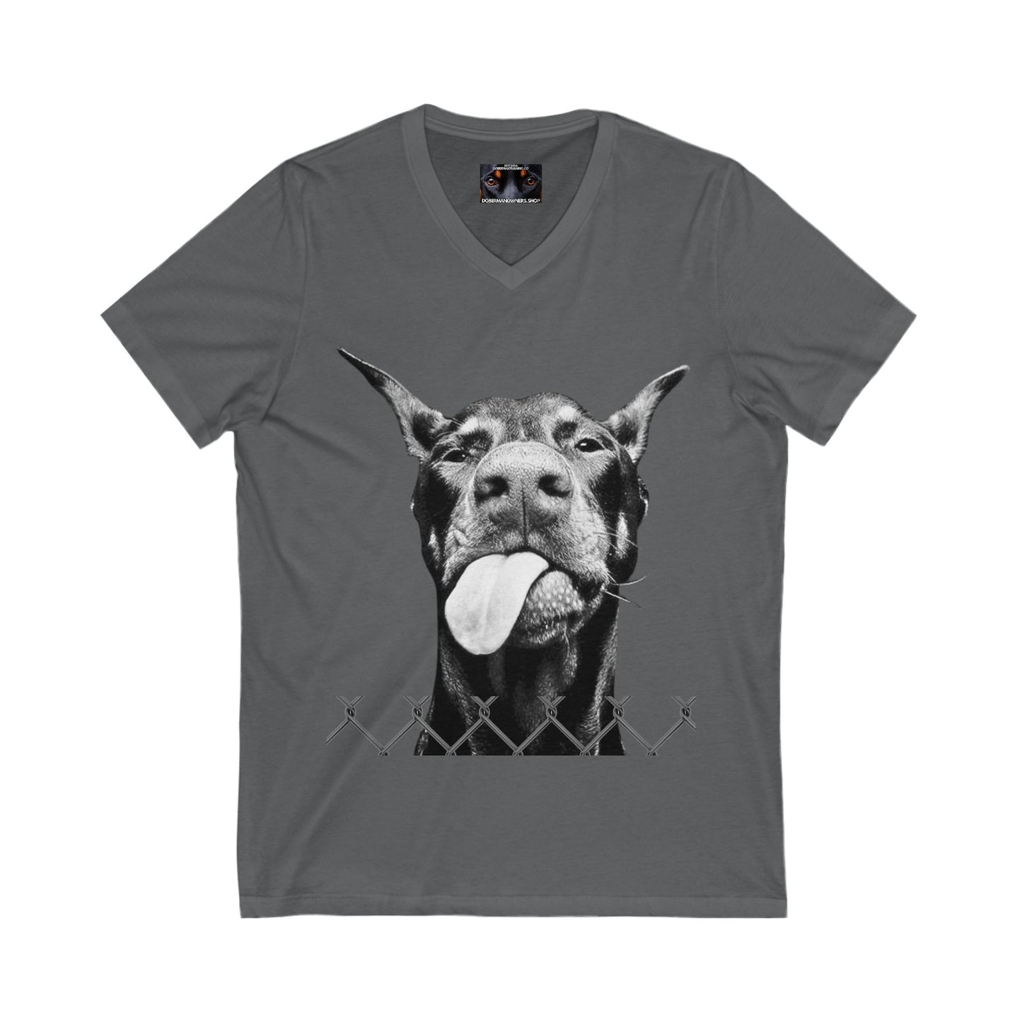 Hi 1 Unisex Jersey Short Sleeve V-Neck Tee