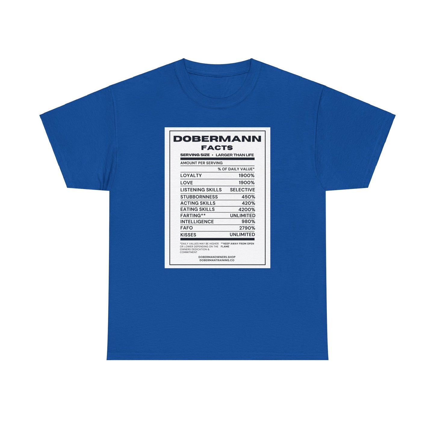 Dobermann Facts 2 Unisex Heavy Cotton Tee