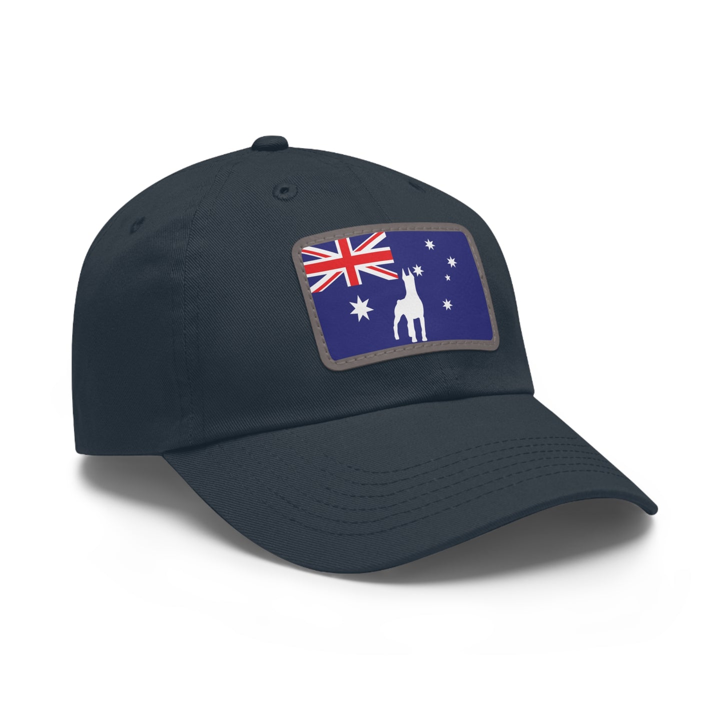 Doberman Australia Protect 1 Dad Hat with Leather Patch (Rectangle)