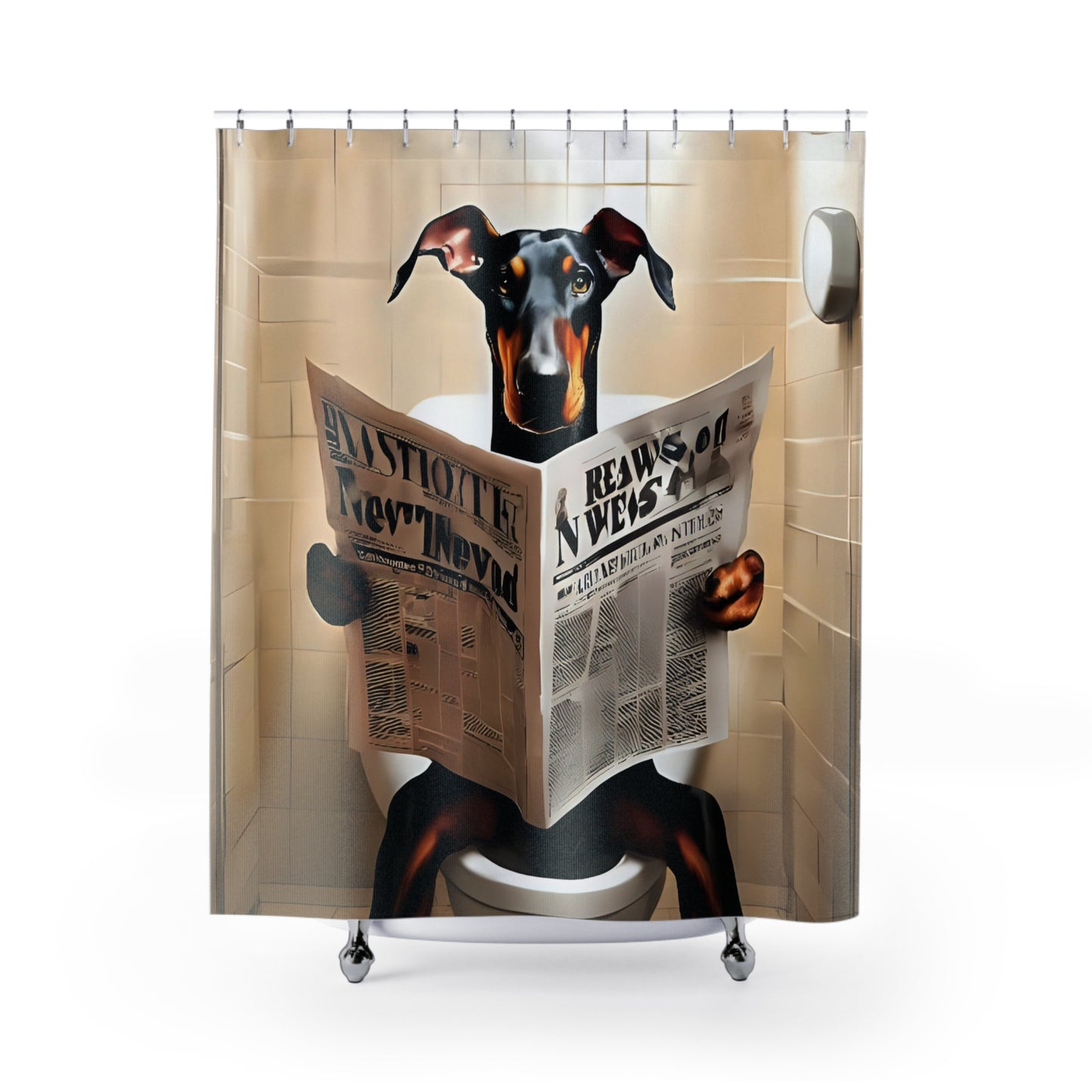 Doberman Shower Curtain ( custom orders available)