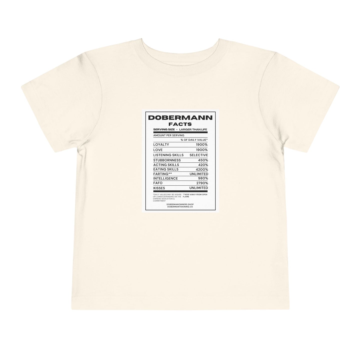 Dobermann Facts 1 Toddler Short Sleeve Tee
