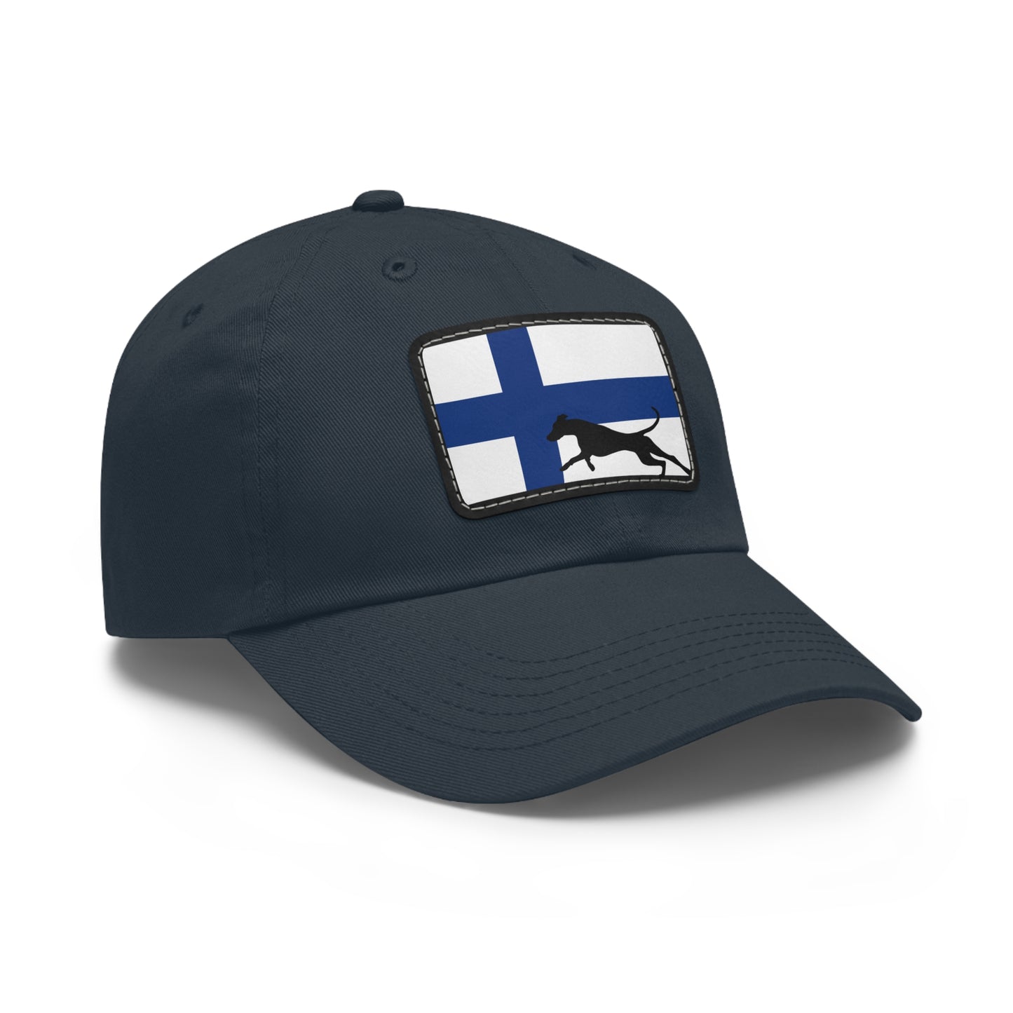Doberman Protect Finland 2 Dad Hat with Leather Patch (Rectangle)