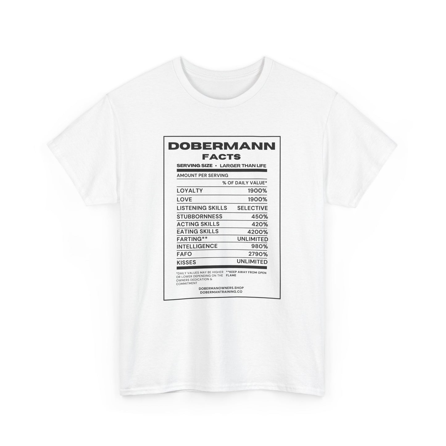 Dobermann Facts 2 Unisex Heavy Cotton Tee