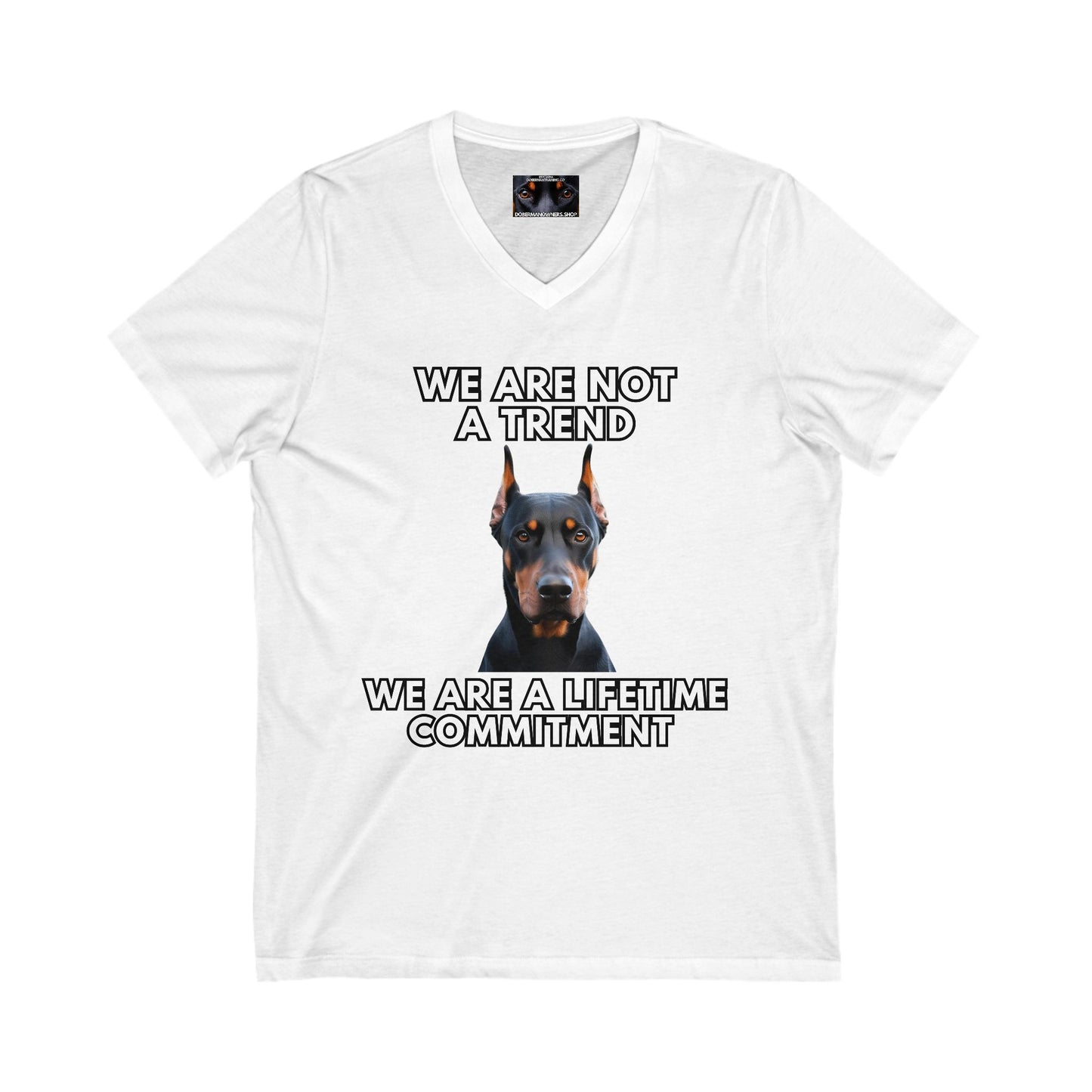 Adopt 8 Private Label Unisex Jersey Short Sleeve V-Neck Tee