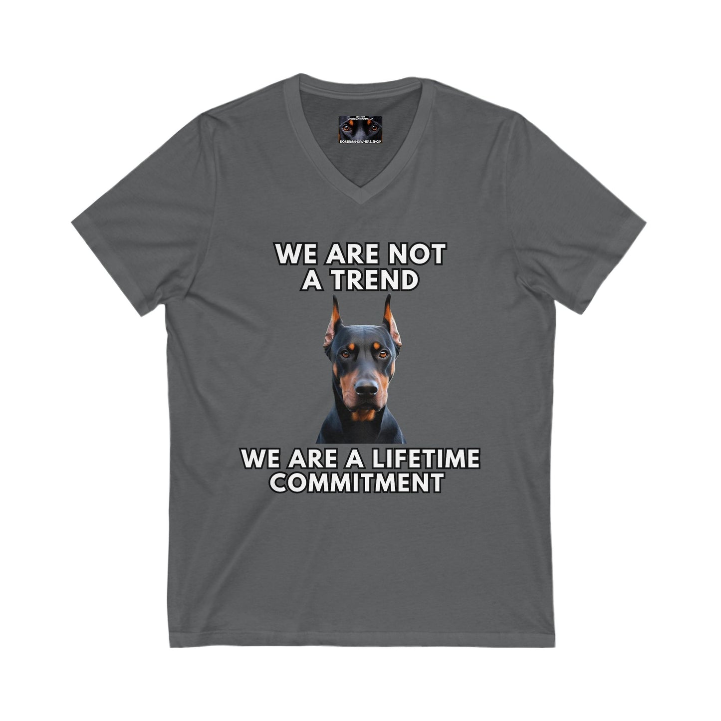 Adopt 8 Private Label Unisex Jersey Short Sleeve V-Neck Tee