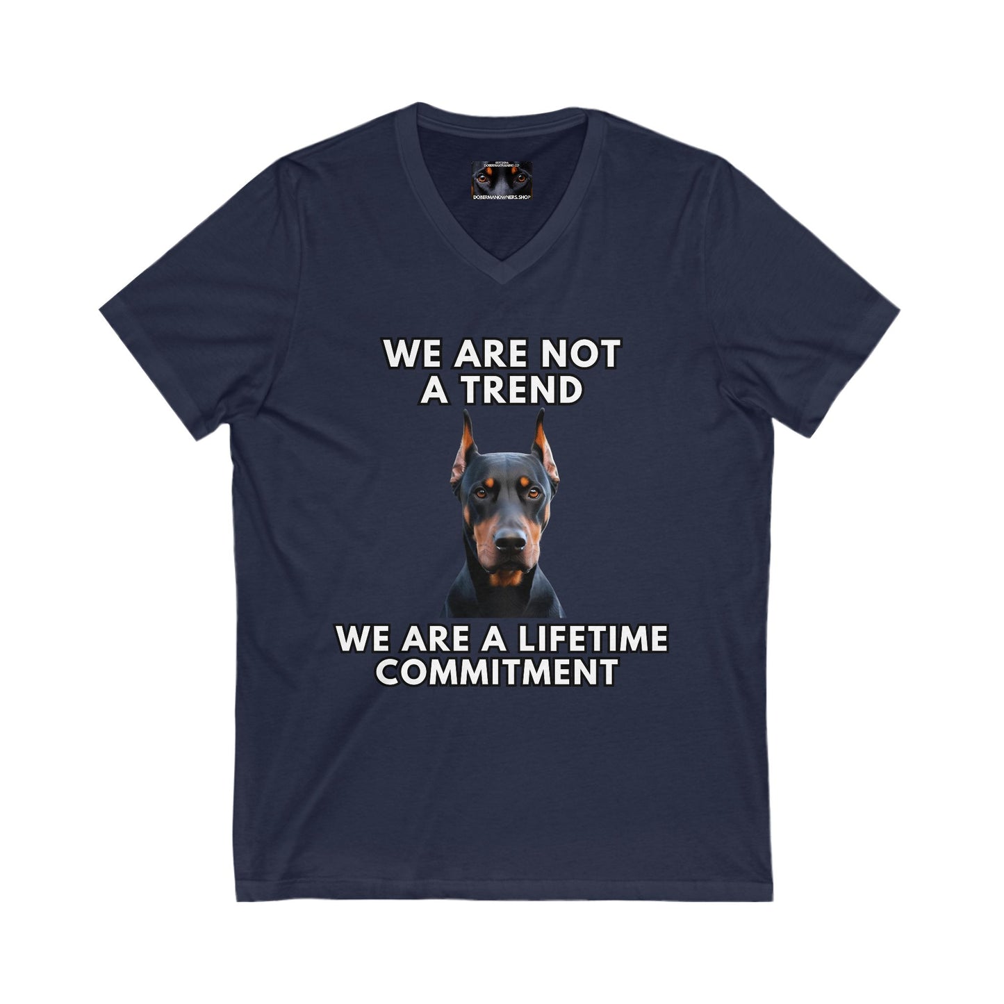 Adopt 8 Private Label Unisex Jersey Short Sleeve V-Neck Tee