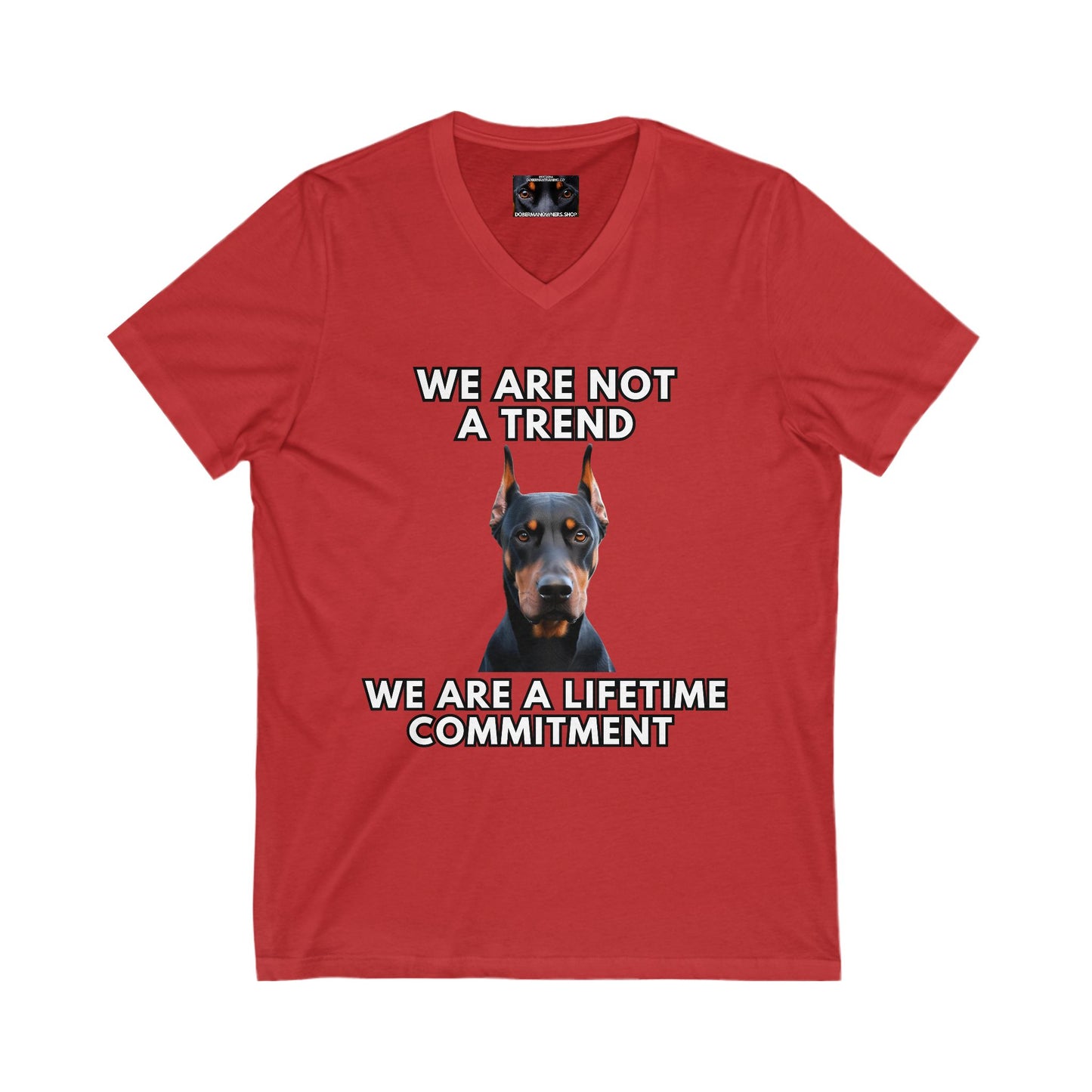Adopt 8 Private Label Unisex Jersey Short Sleeve V-Neck Tee