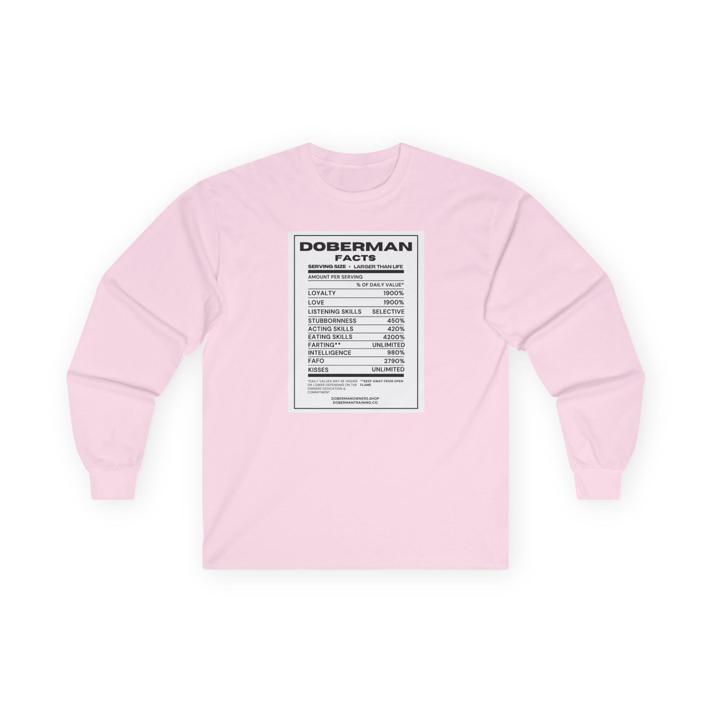 Doberman Facts 1 Unisex Ultra Cotton Long Sleeve Tee