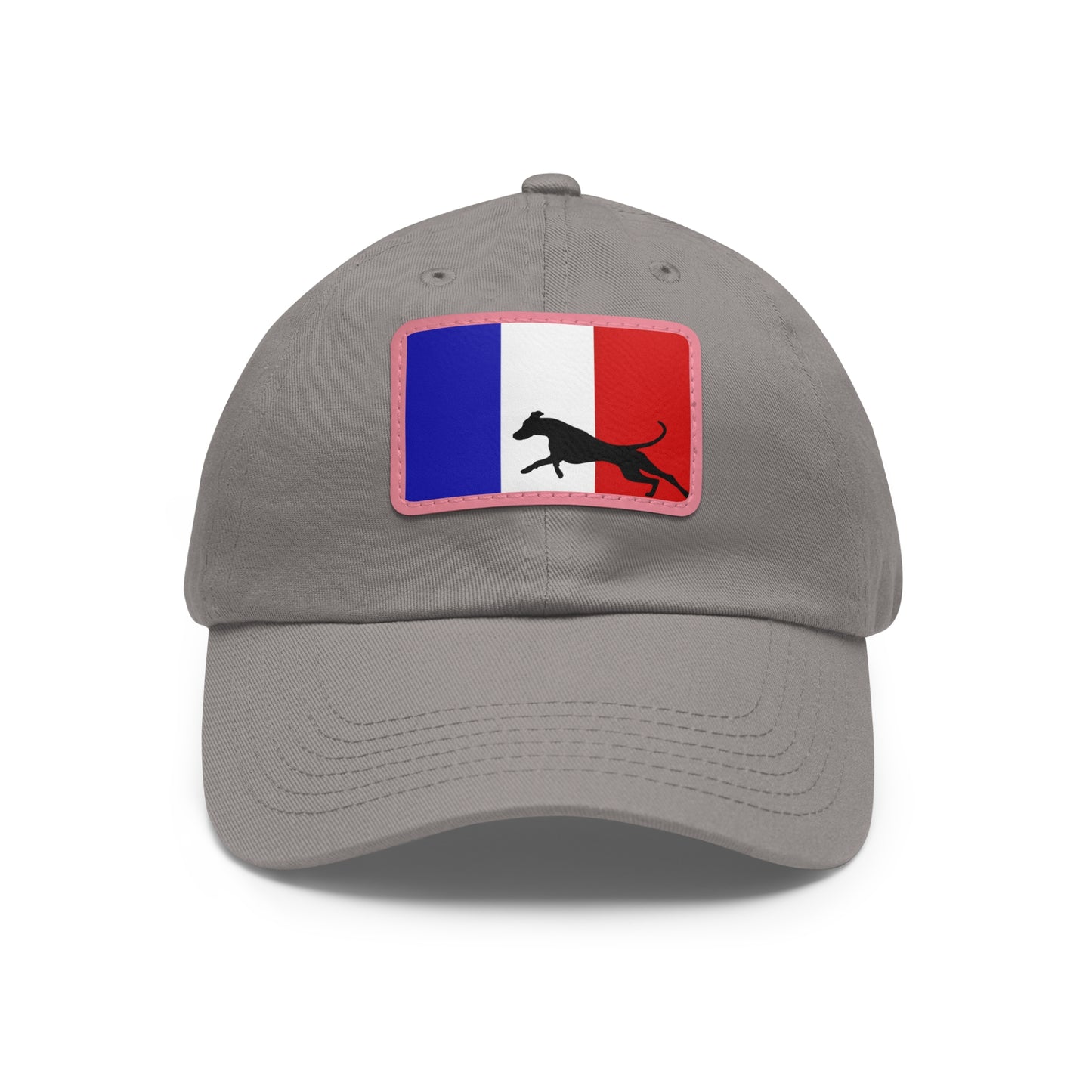Doberman France Protect 2 Dad Hat with Leather Patch (Rectangle)