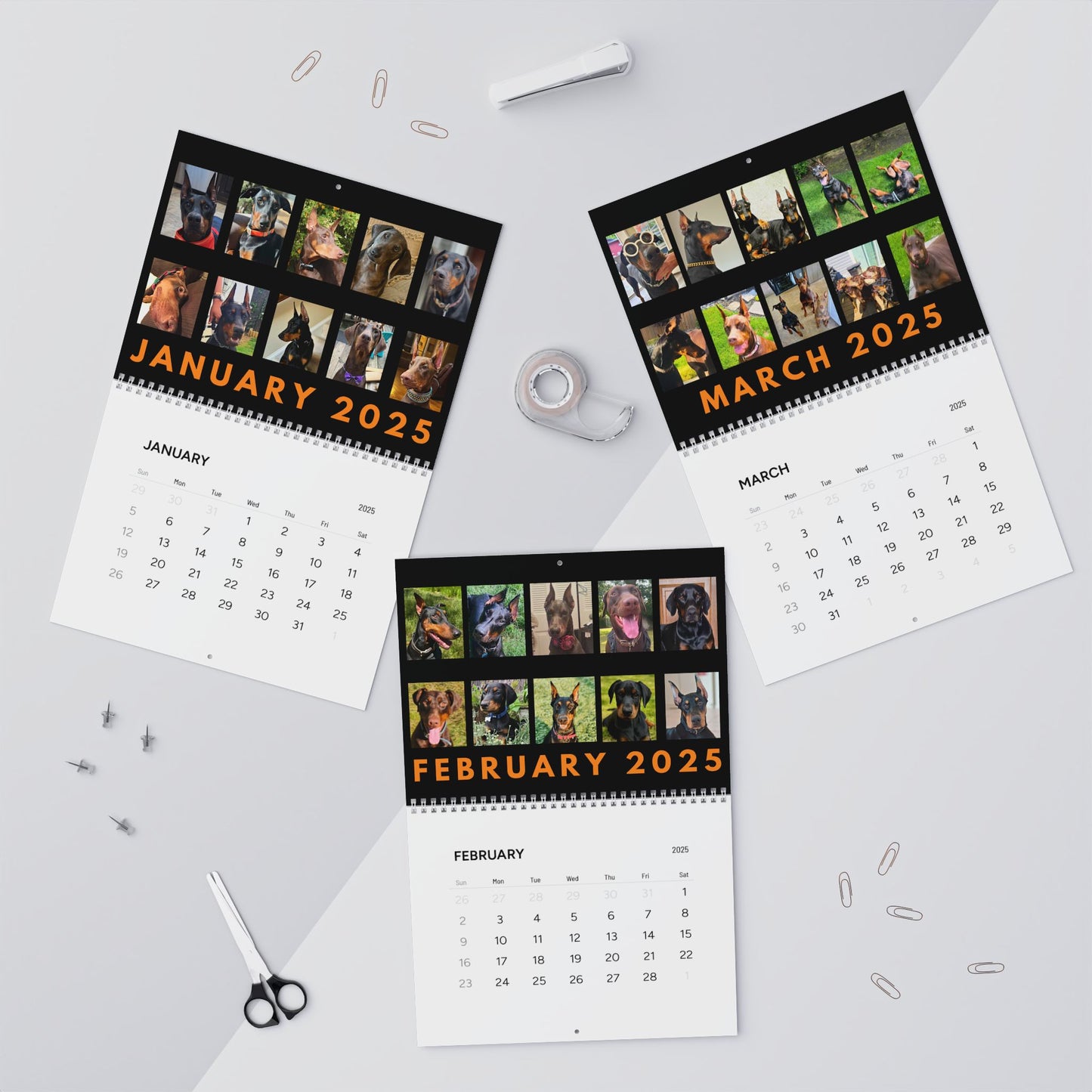 Doberman DTT 6th USA Edition Wall Calendars (2025)