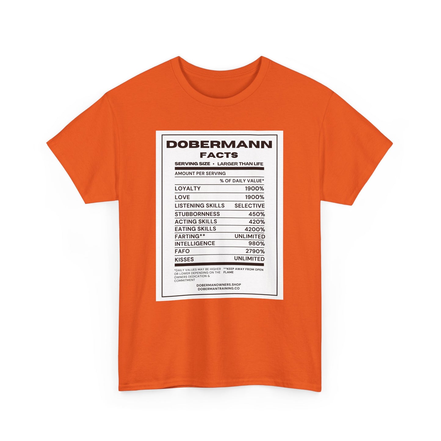 Dobermann Facts 2 Unisex Heavy Cotton Tee