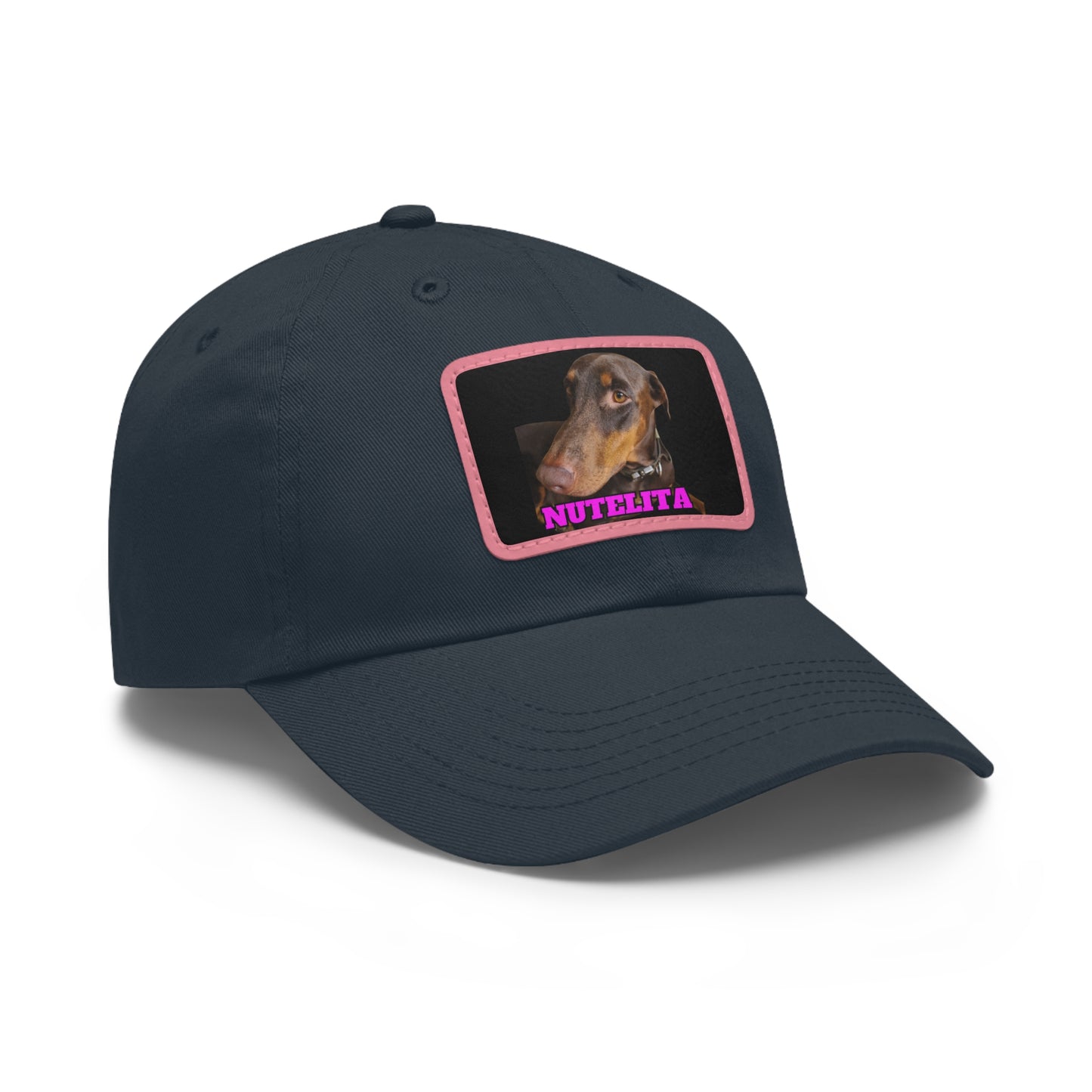 Custom Picture & Text Dad Hat with Leather Patch (Rectangle)