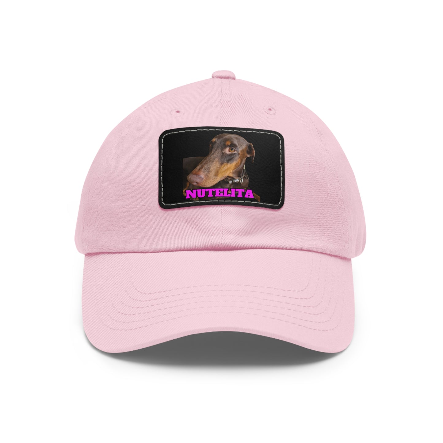 Custom Picture & Text Dad Hat with Leather Patch (Rectangle)