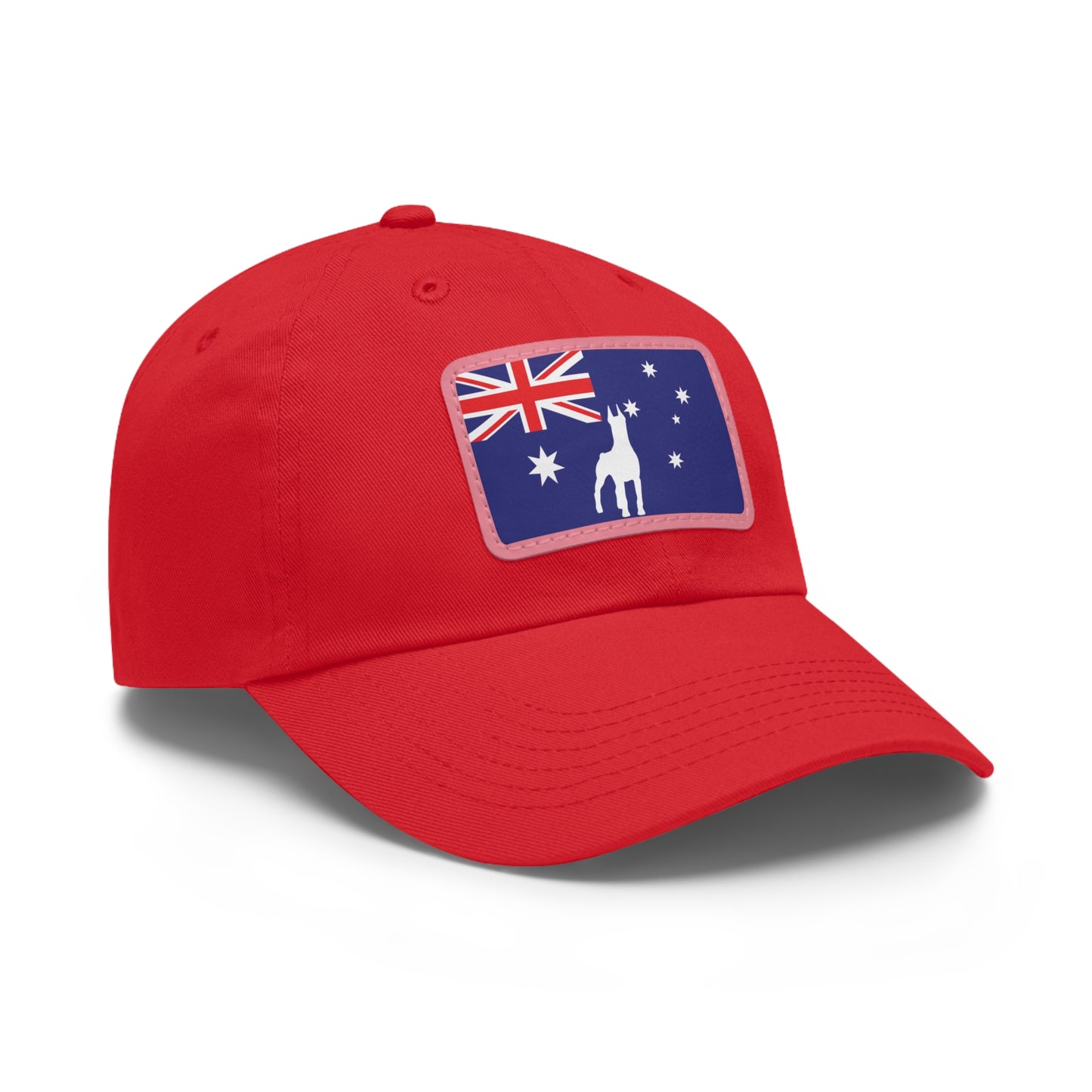 Doberman Australia Protect 1 Dad Hat with Leather Patch (Rectangle)