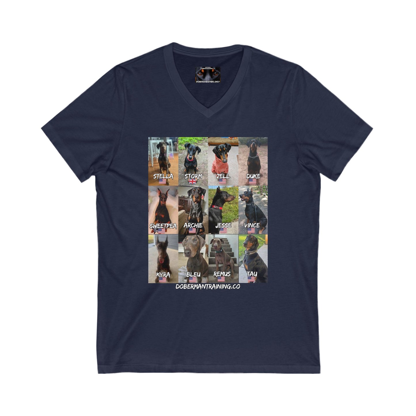 Fam 1 Sit Private Label Unisex Jersey Short Sleeve V-Neck Tee