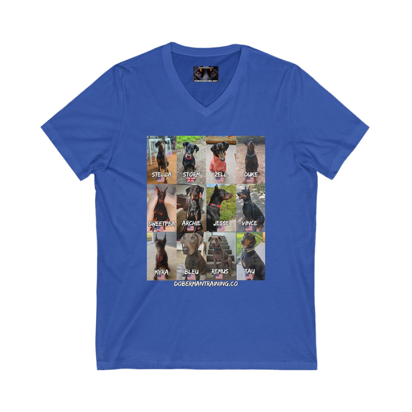 Fam 1 Sit Private Label Unisex Jersey Short Sleeve V-Neck Tee