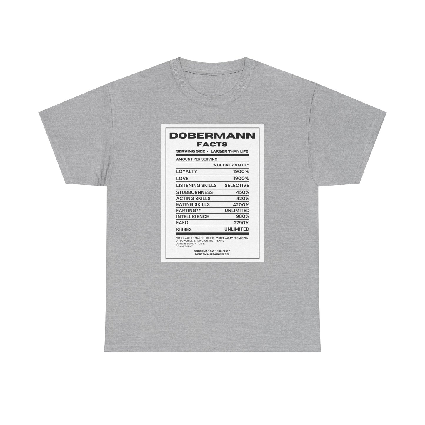 Dobermann Facts 2 Unisex Heavy Cotton Tee