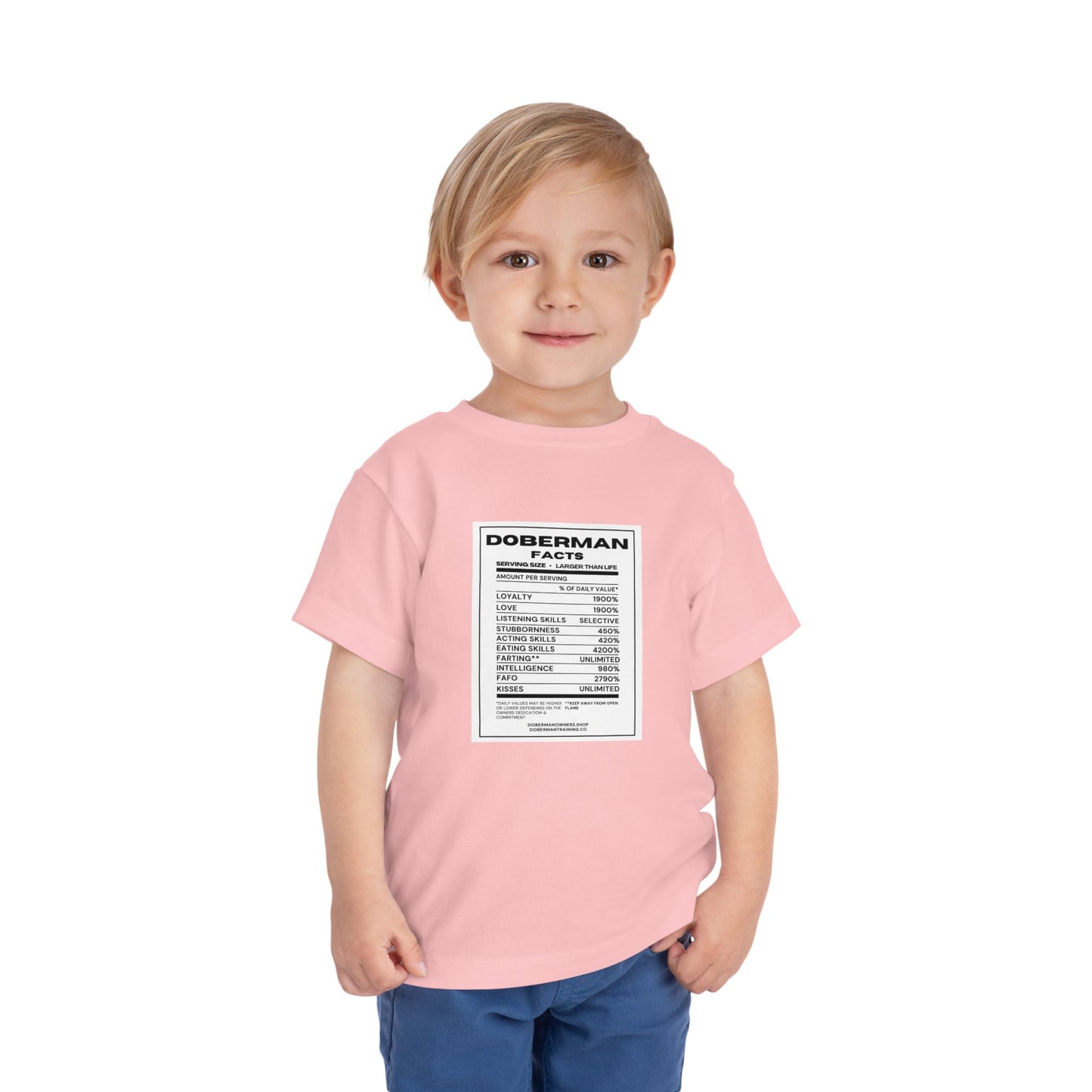 Doberman Facts 1 Toddler Short Sleeve Tee