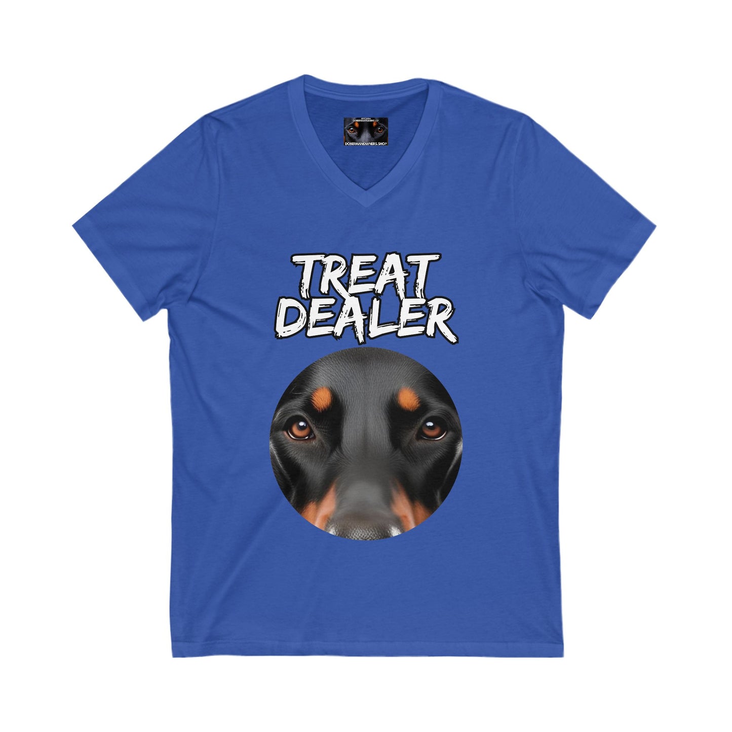 Treat Dealer Private Label Unisex Jersey Short Sleeve V-Neck Tee