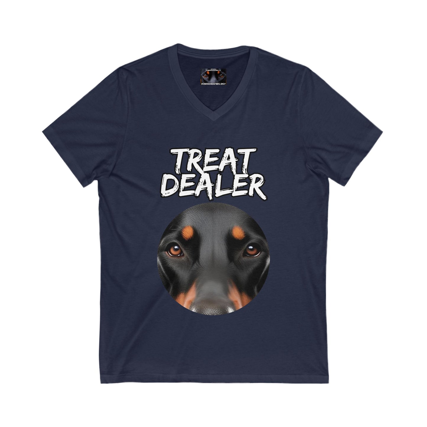 Treat Dealer Private Label Unisex Jersey Short Sleeve V-Neck Tee