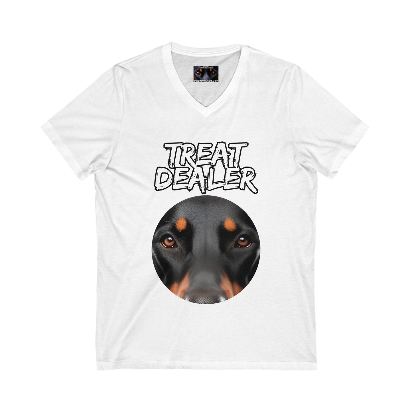 Treat Dealer Private Label Unisex Jersey Short Sleeve V-Neck Tee