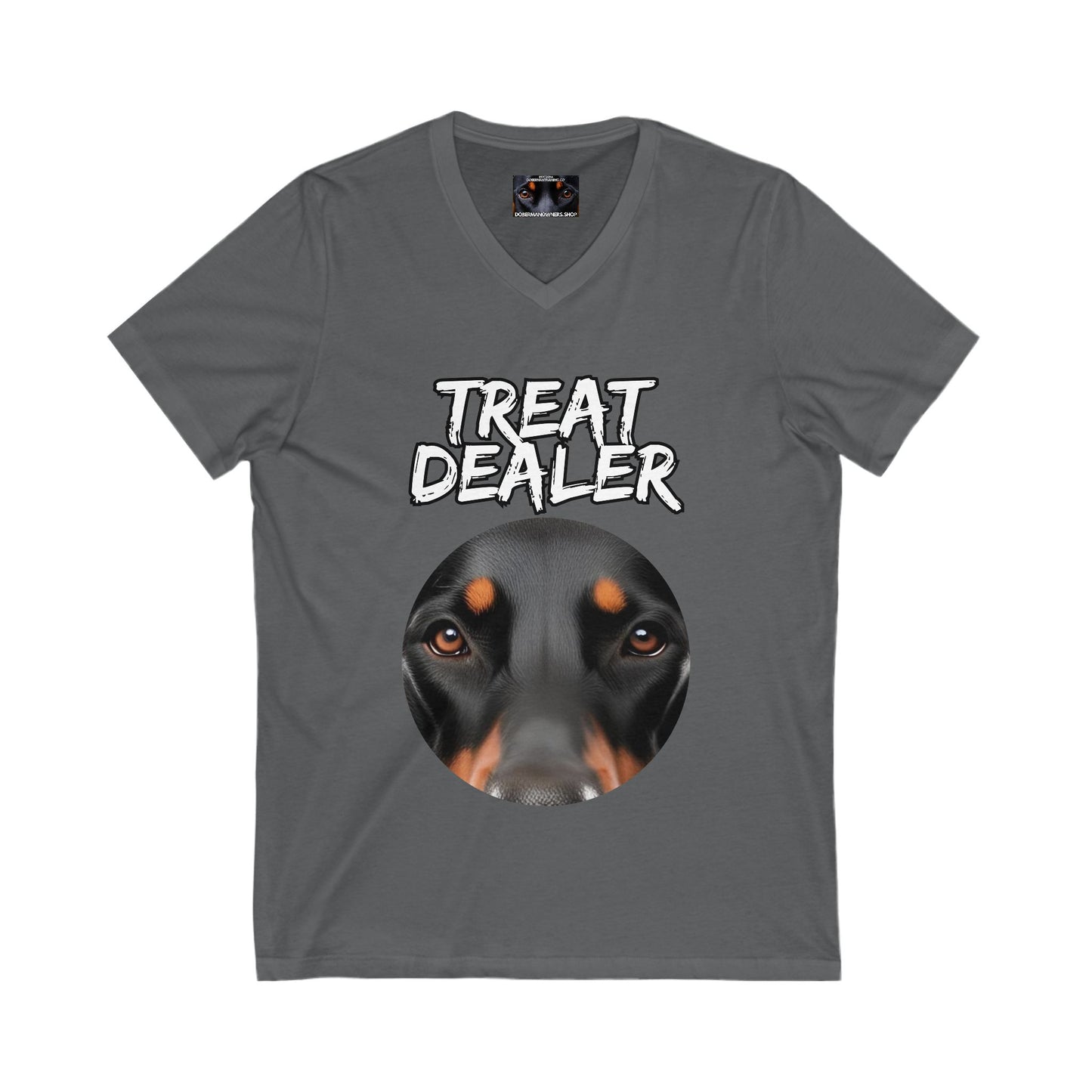 Treat Dealer Private Label Unisex Jersey Short Sleeve V-Neck Tee