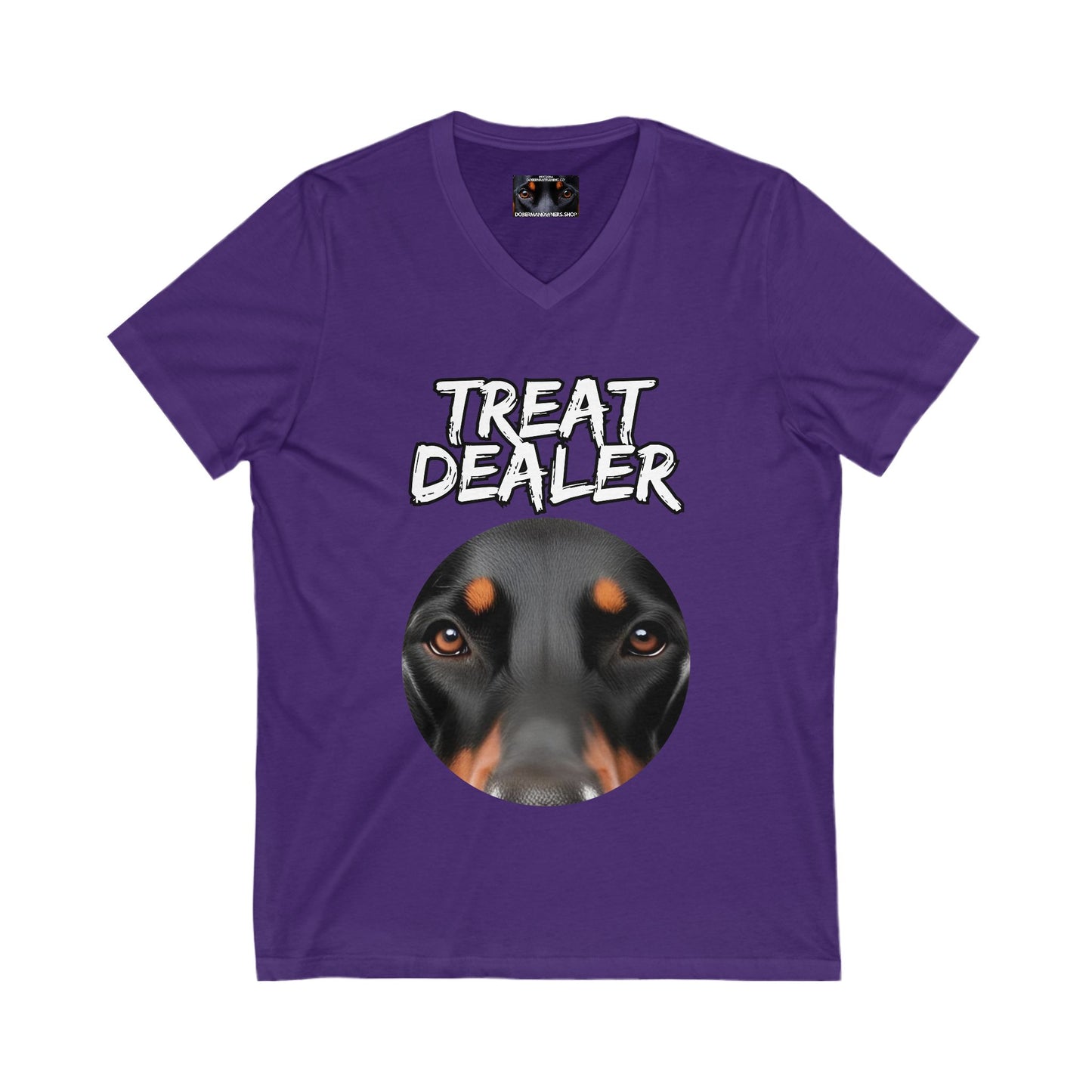 Treat Dealer Private Label Unisex Jersey Short Sleeve V-Neck Tee