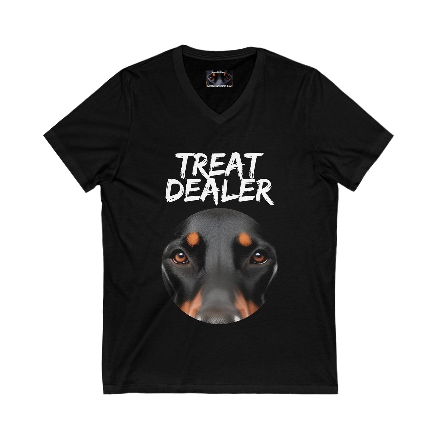 Treat Dealer Private Label Unisex Jersey Short Sleeve V-Neck Tee