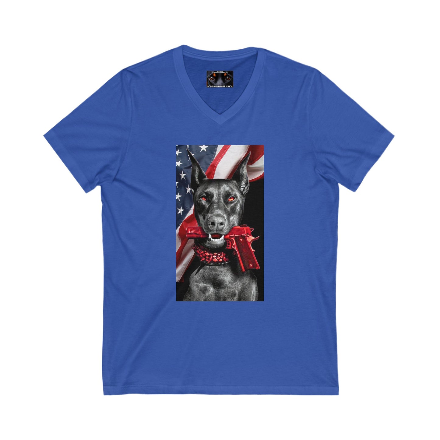RWB 2 Private Label Unisex Jersey Short Sleeve V-Neck Tee