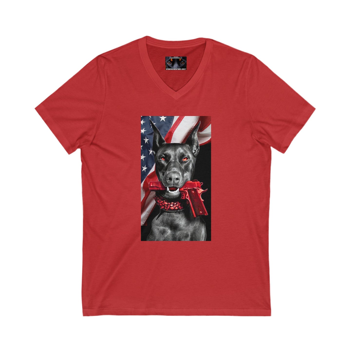 RWB 2 Private Label Unisex Jersey Short Sleeve V-Neck Tee