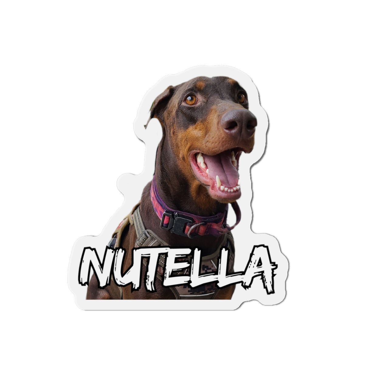 Custom Doberman Die-Cut Magnet