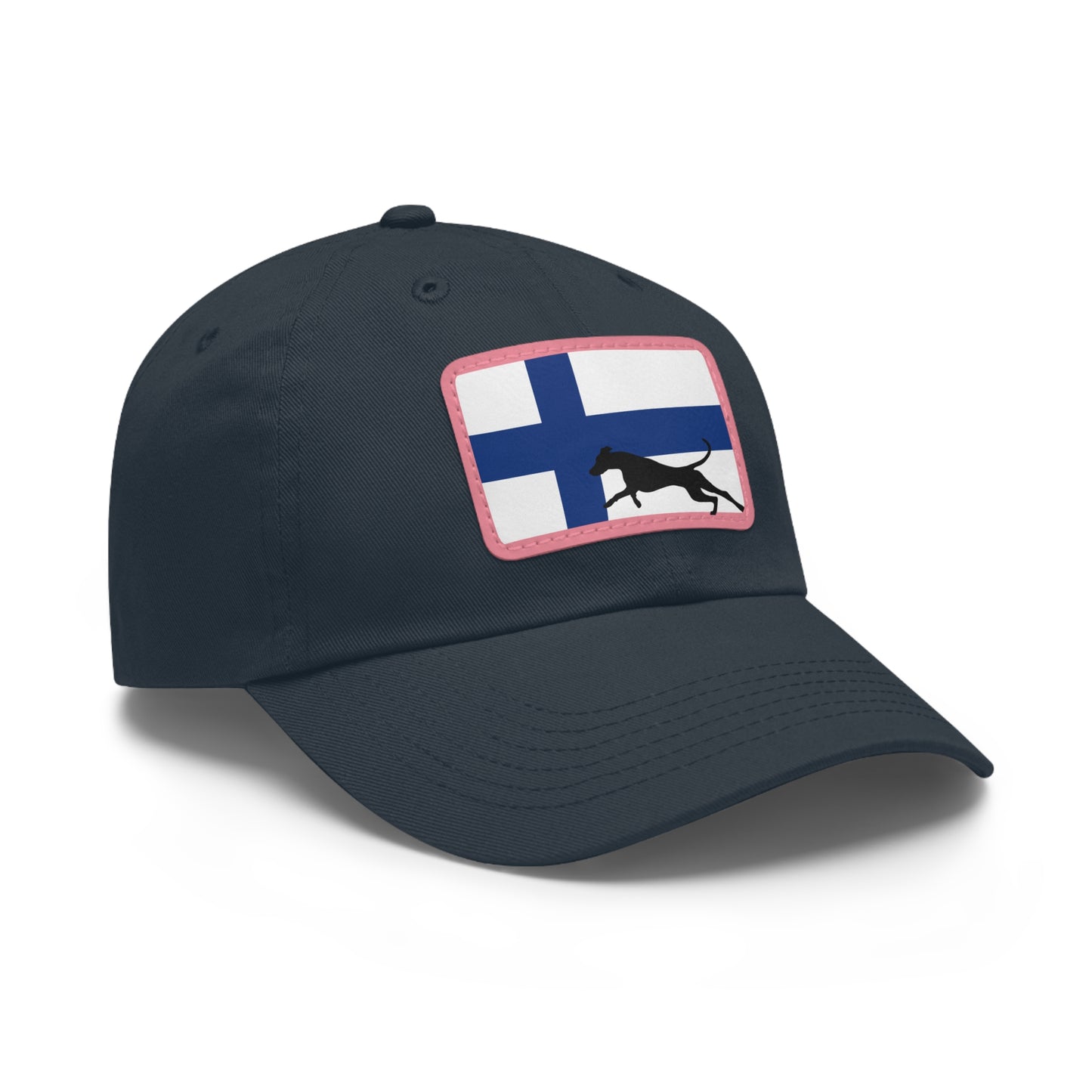 Doberman Protect Finland 2 Dad Hat with Leather Patch (Rectangle)