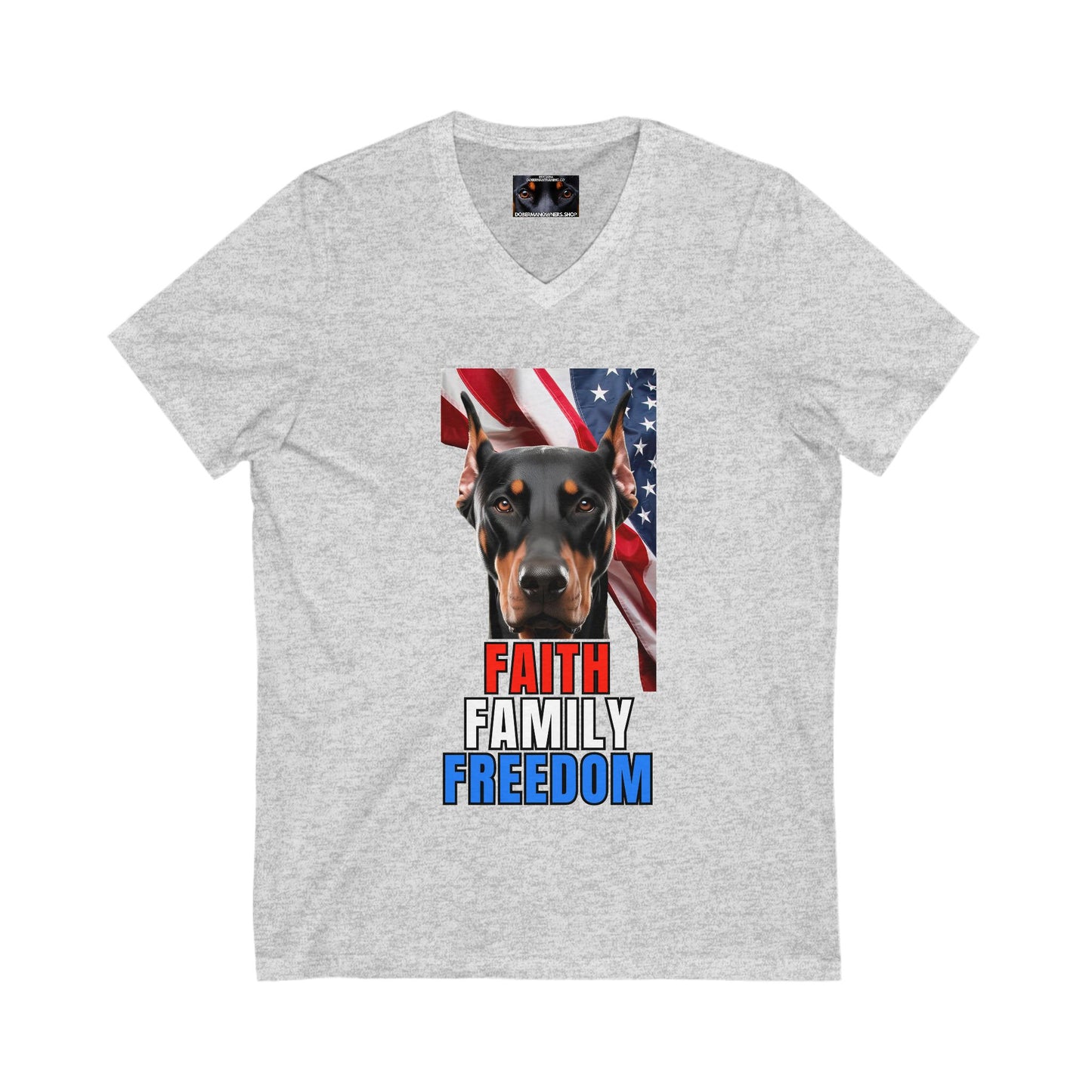 FFF 1 Private Label Unisex Jersey Short Sleeve V-Neck Tee