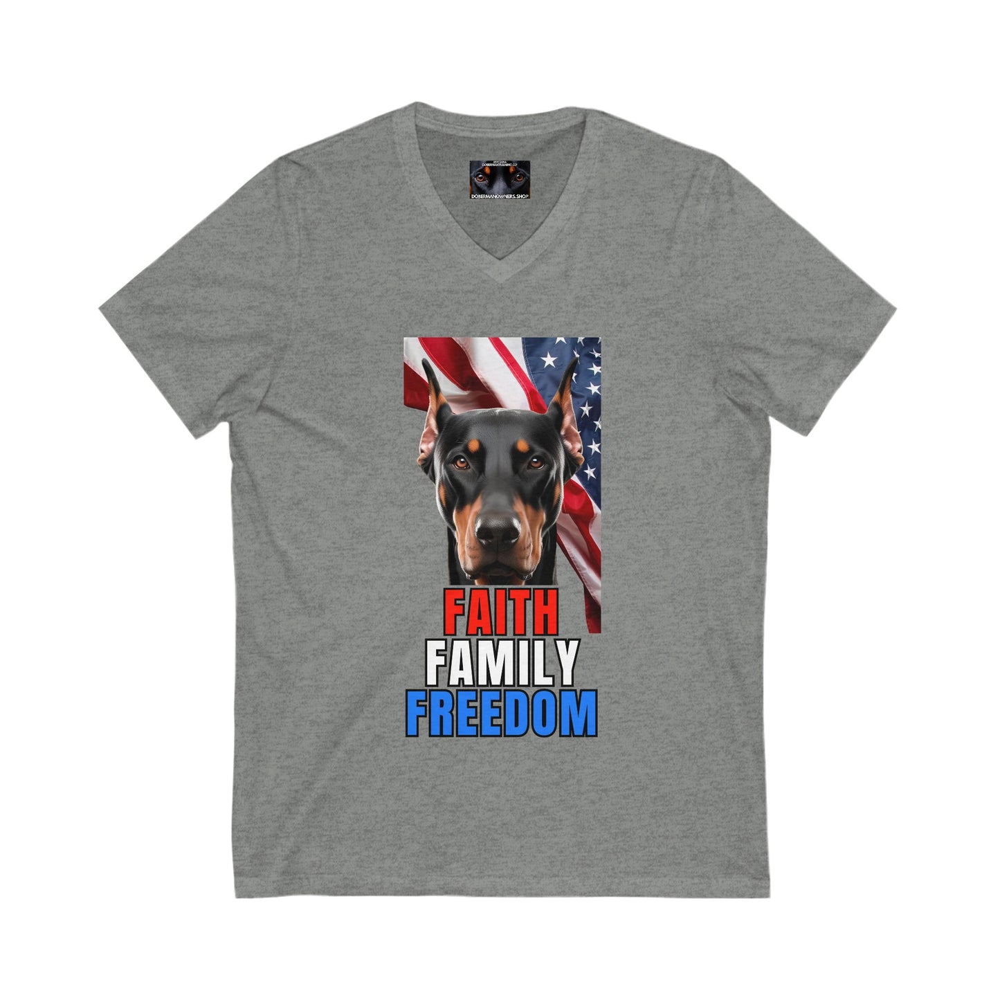 FFF 1 Private Label Unisex Jersey Short Sleeve V-Neck Tee