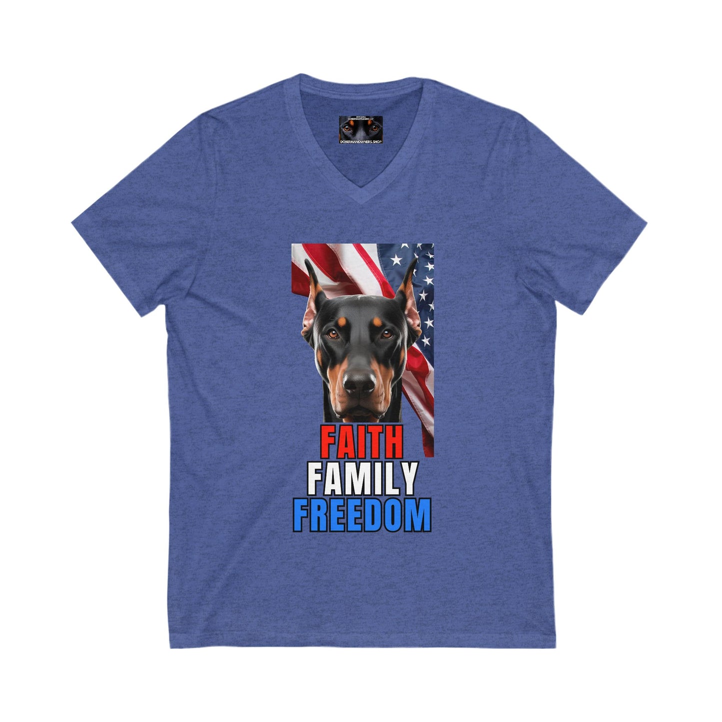 FFF 1 Private Label Unisex Jersey Short Sleeve V-Neck Tee