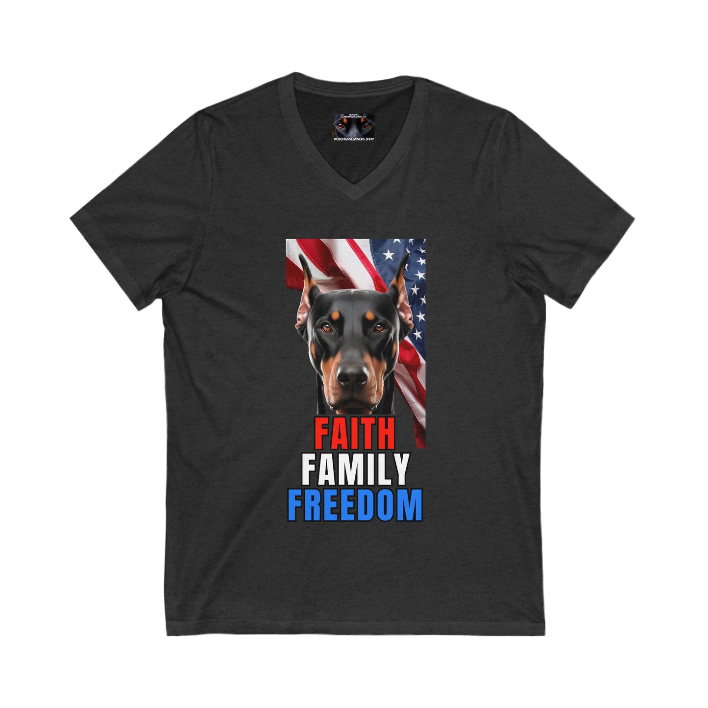FFF 1 Private Label Unisex Jersey Short Sleeve V-Neck Tee