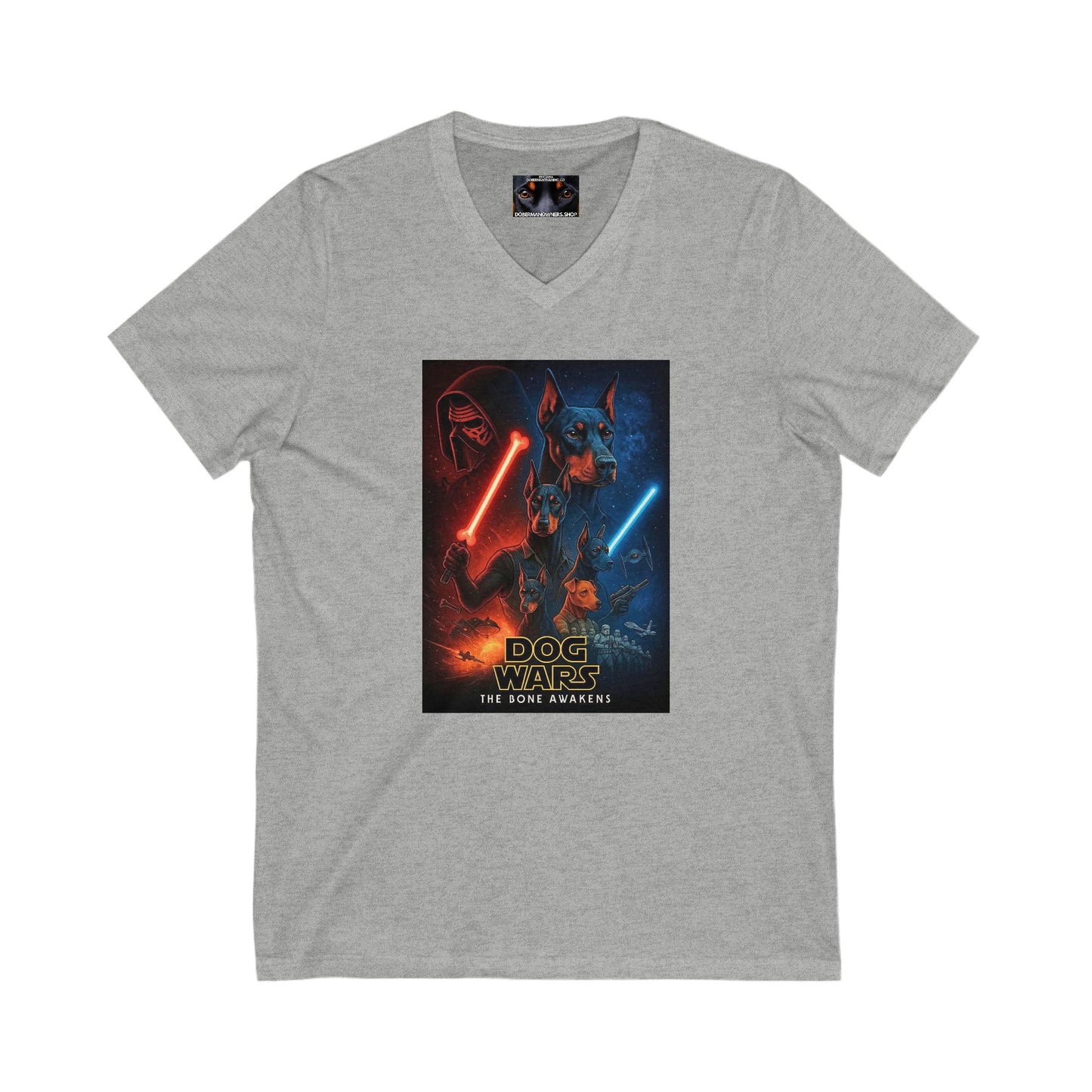 The Force 1 Private Label Unisex Jersey Short Sleeve V-Neck Tee