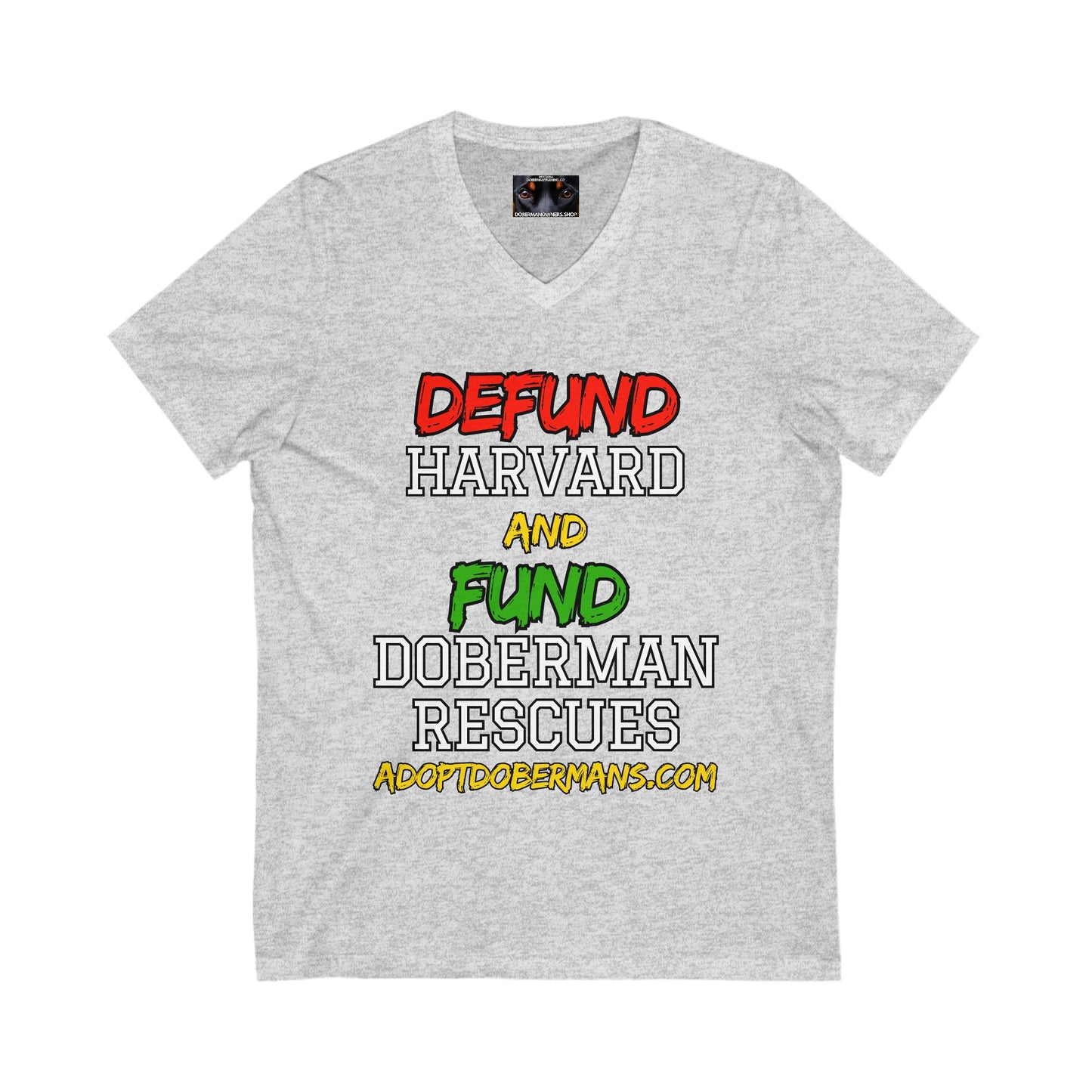 Adopt support 1 Private Label Unisex Jersey Short Sleeve V-Neck Tee