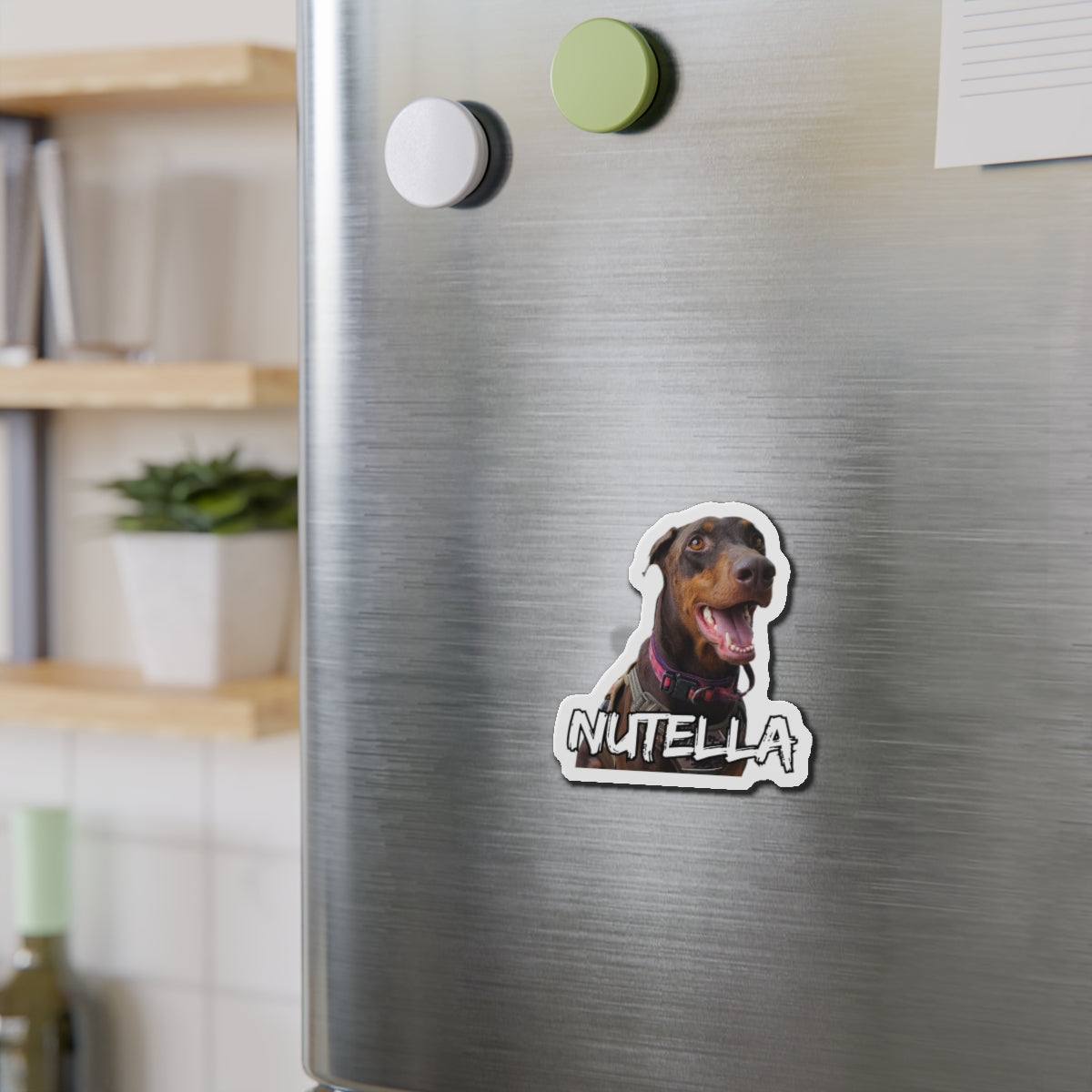 Custom Doberman Die-Cut Magnet