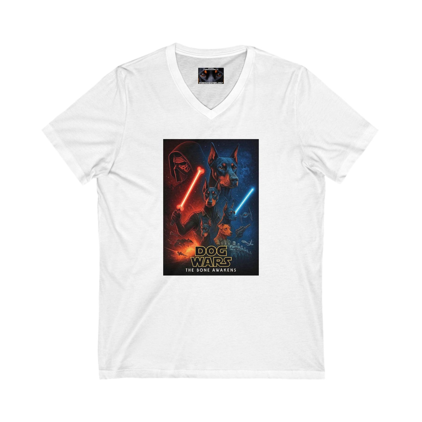 The Force 1 Private Label Unisex Jersey Short Sleeve V-Neck Tee